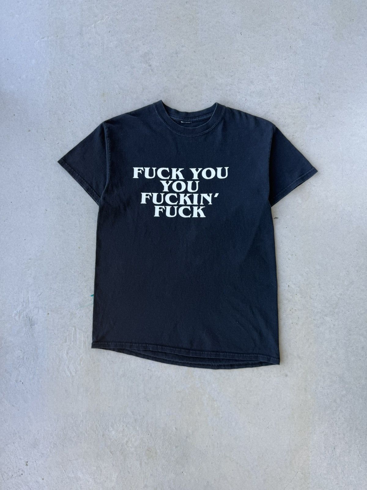 Vintage Vintage 00s F*ck You, You F*ckin F*ck Funny Script T-Shirt Size US M / EU 48-50 / 2 - 1 Thumbnail