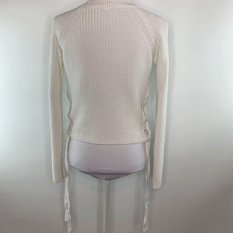 Both BLUE BLUSH Womens S Top Pullover Sweater Crew Neck Crop White Size S / US 4 / IT 40 - 4 Thumbnail