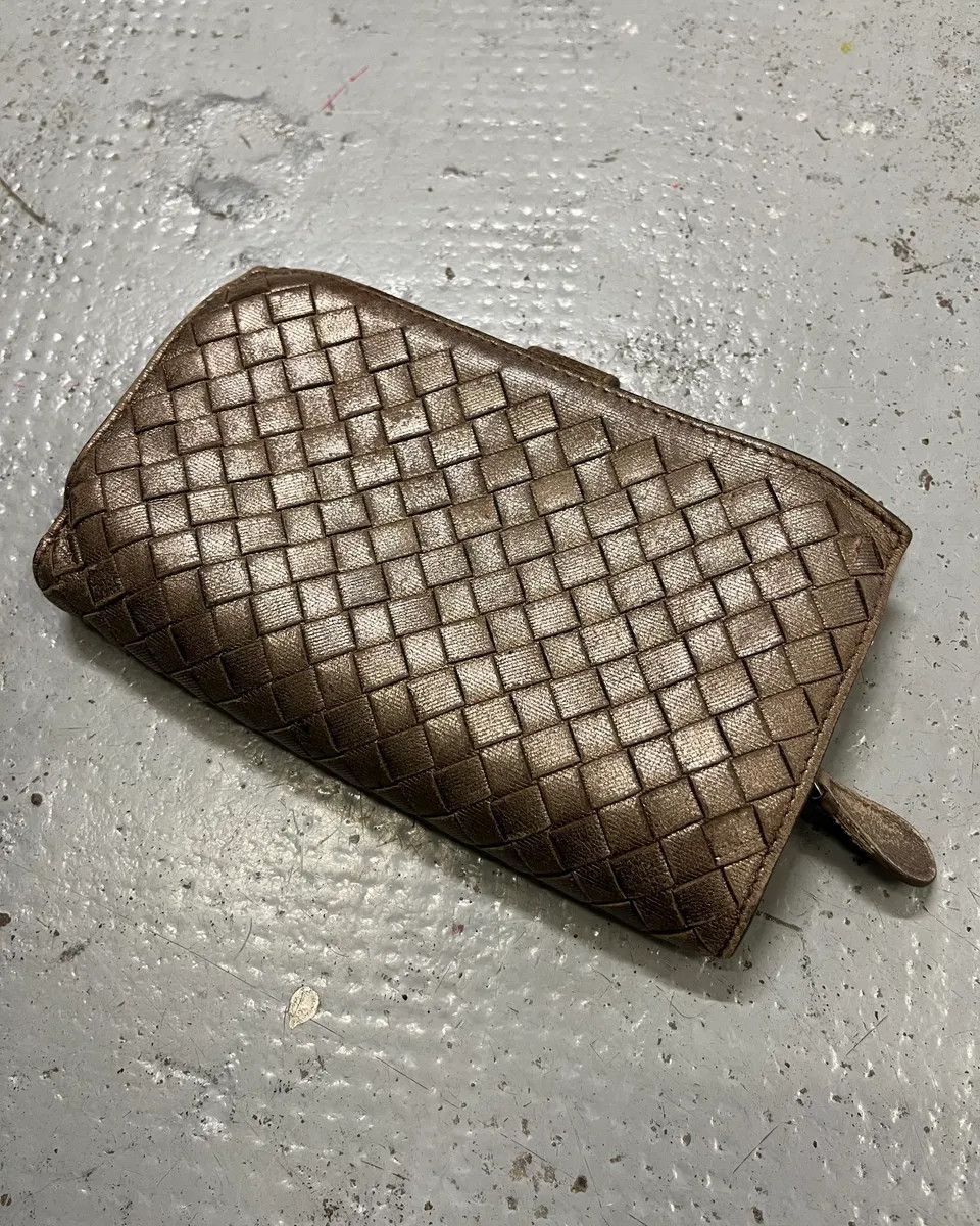 Bottega Veneta Bottega Veneta Bronze Leather Intrecciato Wallet Size ONE SIZE - 3 Thumbnail