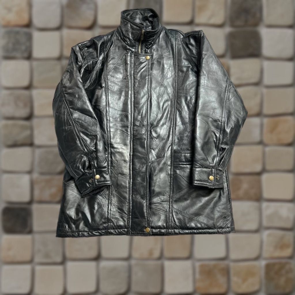 Vintage Vtg Anthony Richards Leather Jacket Womens M Black Patchwork Size M / US 6-8 / IT 42-44 - 1 Thumbnail