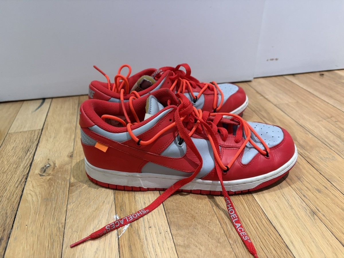 Nike × Off-White Off white university red dunk Size US 10.5 / EU 43-44 - 3 Thumbnail