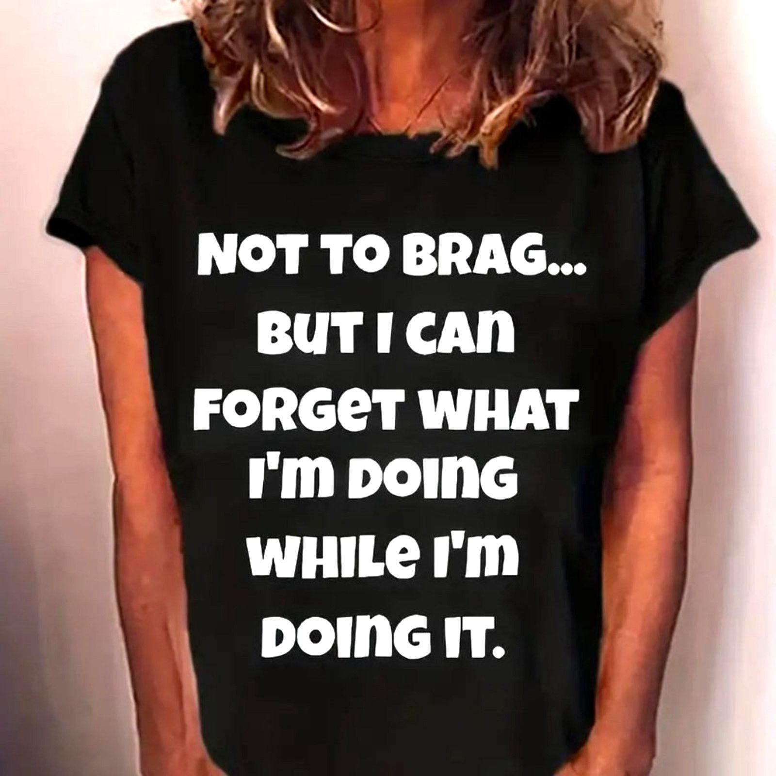 Other Funny Not to Brag T-Shirt Black 14 Size XL / US 12-14 / IT 48-50 - 2 Thumbnail