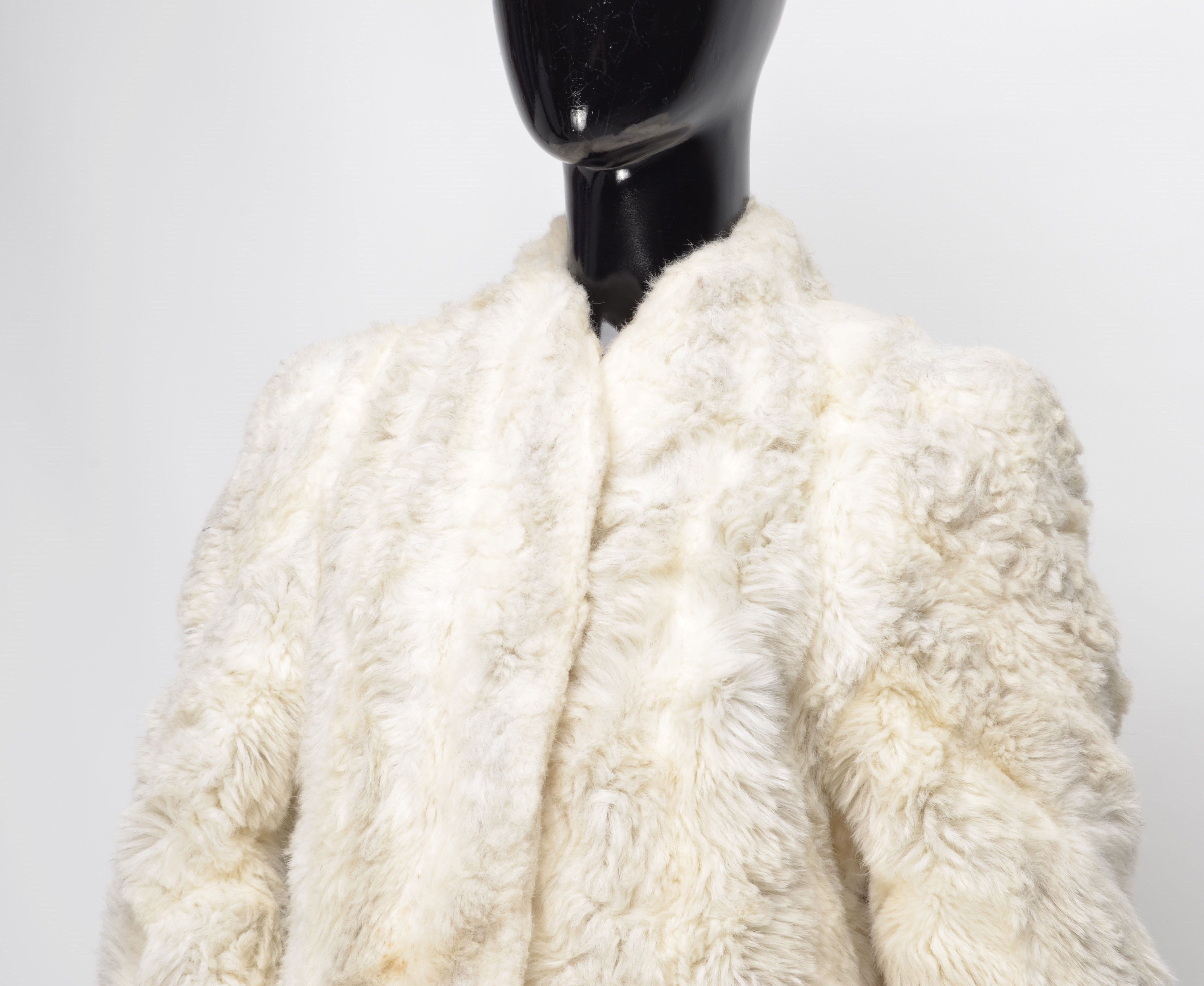 Designer × Vintage Vintage Jordache 90's Glam Mob Wife Milky Faux Fur Coat Size M / US 6-8 / IT 42-44 - 2 Thumbnail