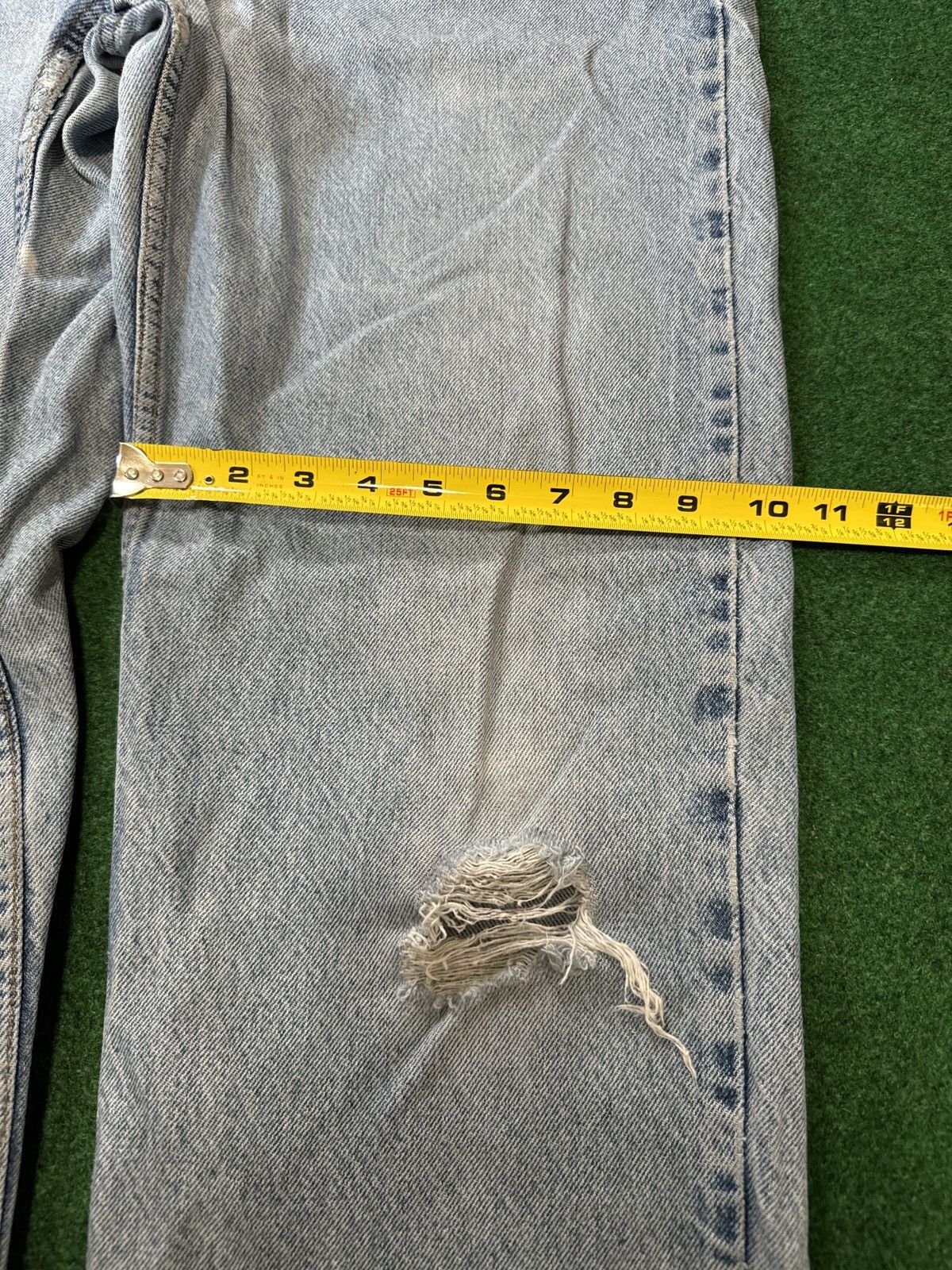 Levi's × Levi's Vintage Clothing × Vintage Vintage 90s Levi’s 550 Orange Tab Distressed Relaxed Jeans Size US 33 - 10 Thumbnail