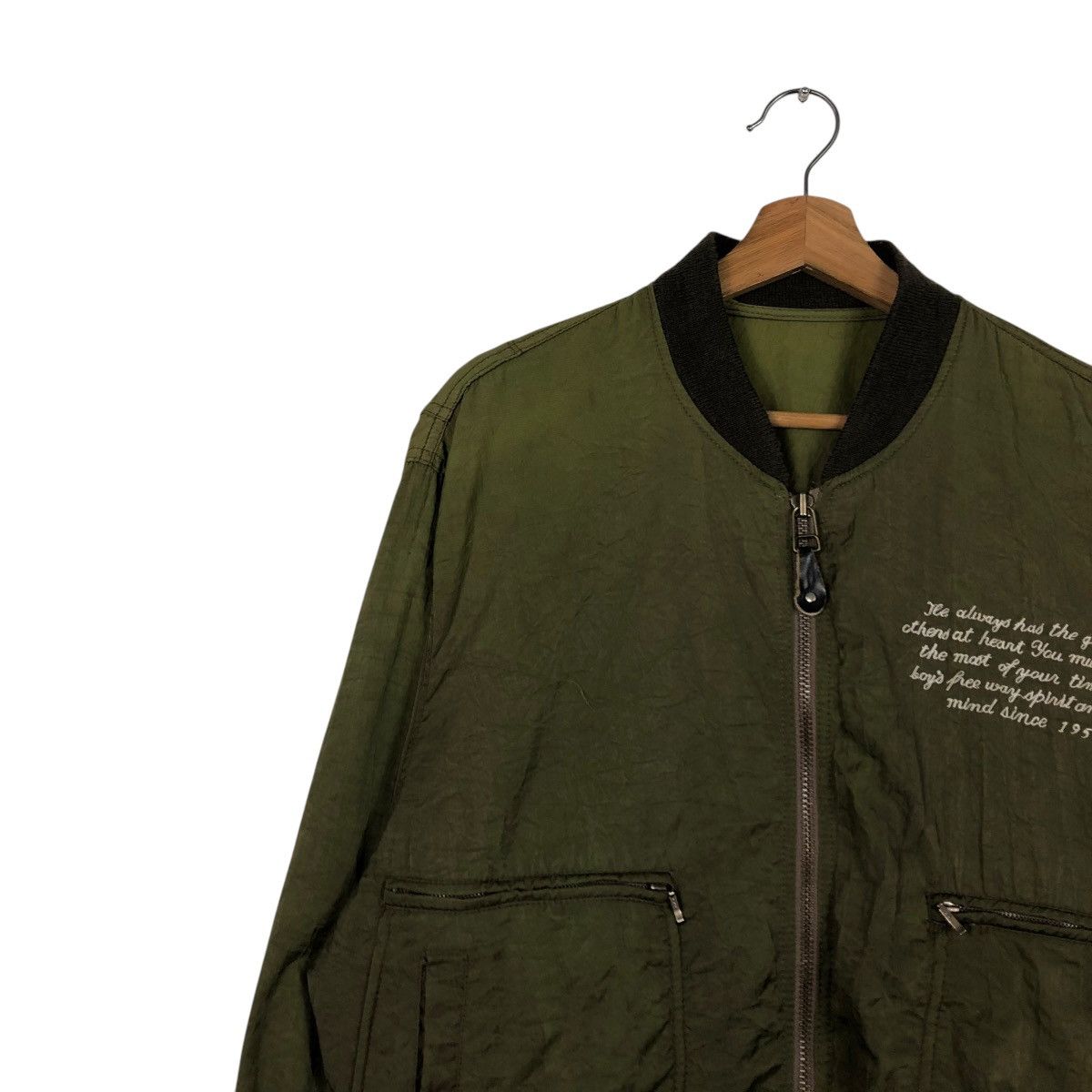 Japanese Brand 🔥VINTAGE BOMBER JACKET PARACHUTE DESIGN ISSEY MIYAKE Size US L / EU 52-54 / 3 - 9 Thumbnail