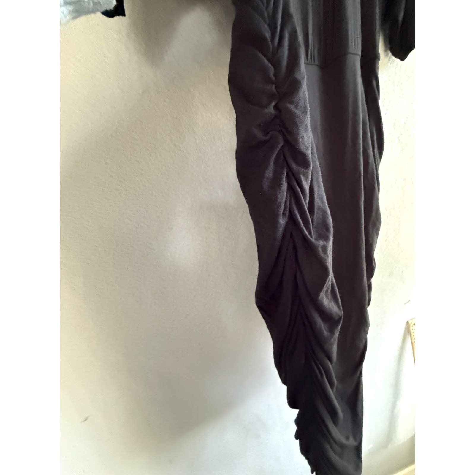 Torrid Torrid Dress Womens 1X Black Super Soft Knit Ruched Bodycon T Shirt Midi Dress Size XL / US 12-14 / IT 48-50 - 2 Thumbnail