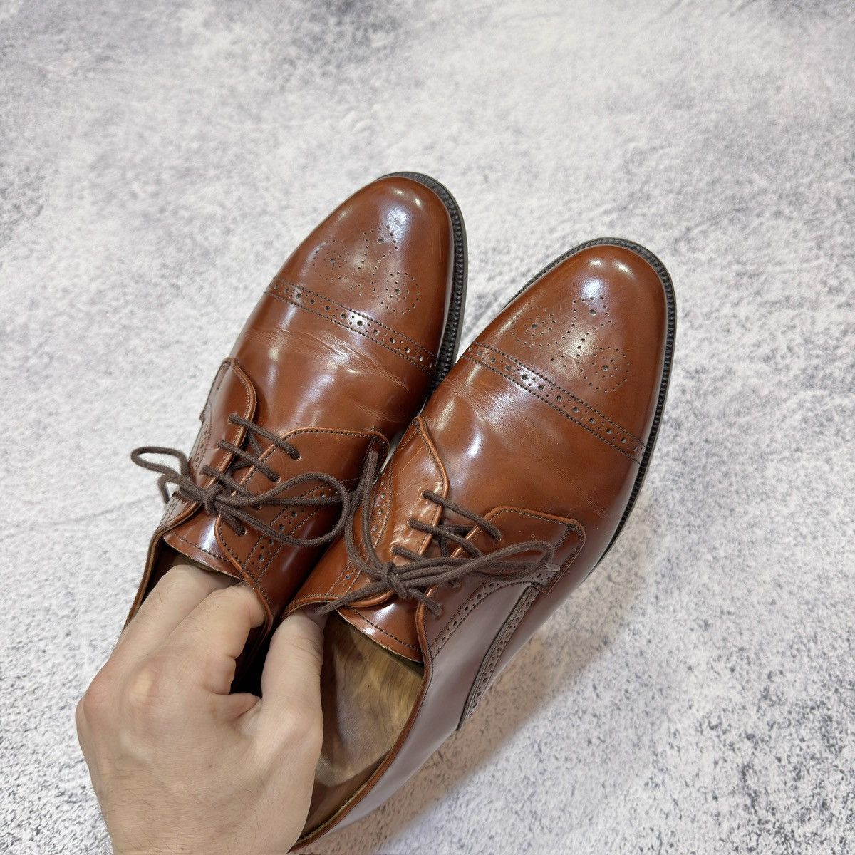 Barker Barker Vintage Handmade Derby Brogues US10 UK9 EU43 28cm Size US 10 / EU 43 - 10 Thumbnail