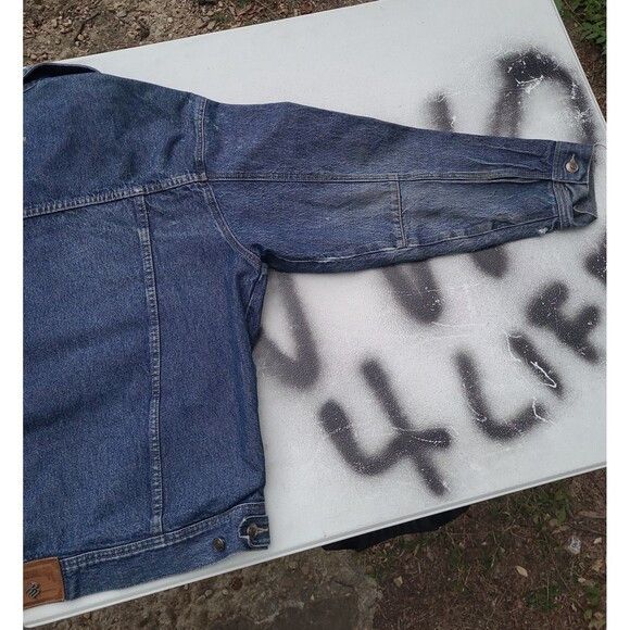 Rocawear Vintage Rocawear Denim Trucker Jacket 90s Leather Patch Size US XXL / EU 58 / 5 - 6 Thumbnail