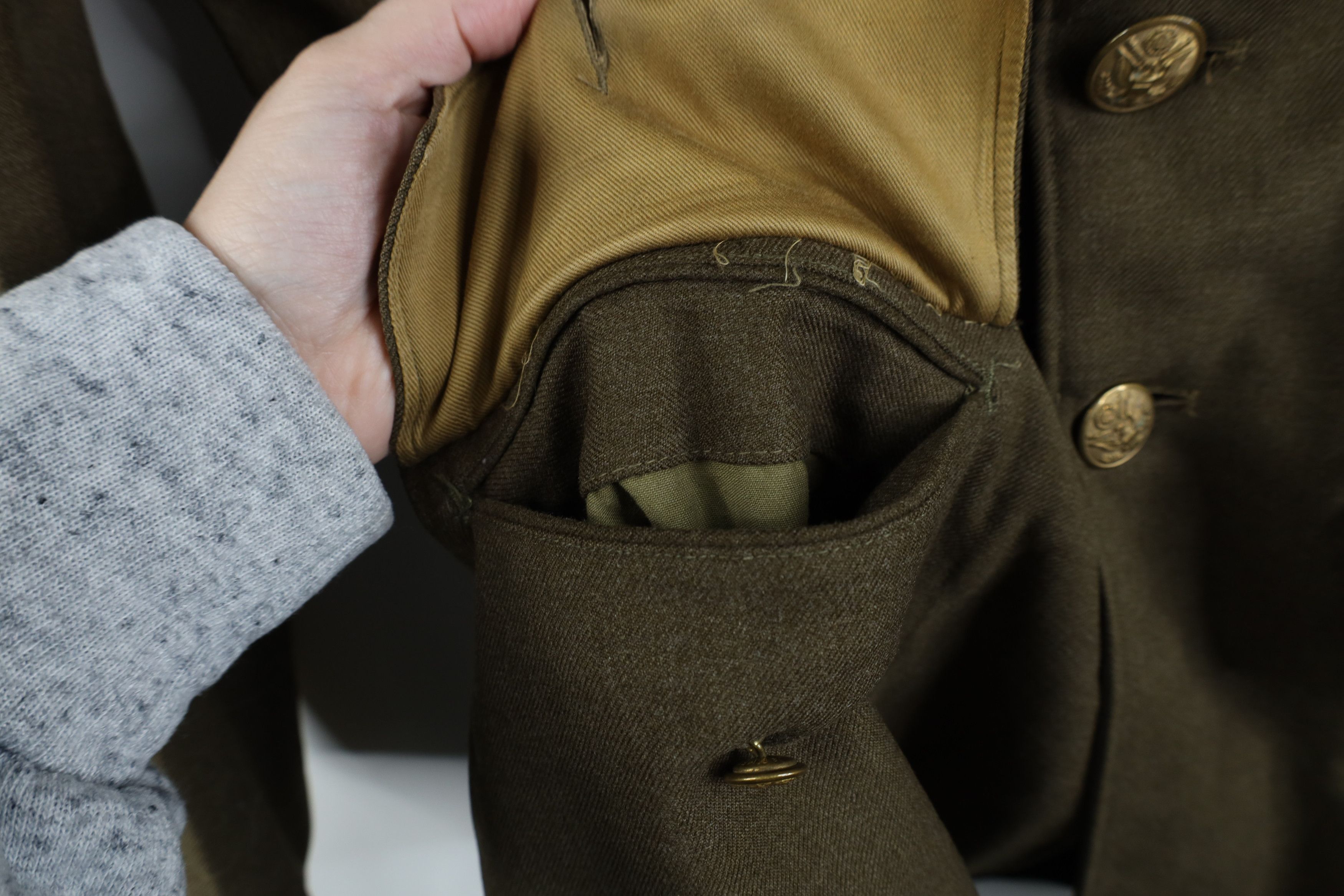 Vintage Vintage 40s WWII China Burma India Wool Officer Jacket USA Size US L / EU 52-54 / 3 - 9 Thumbnail
