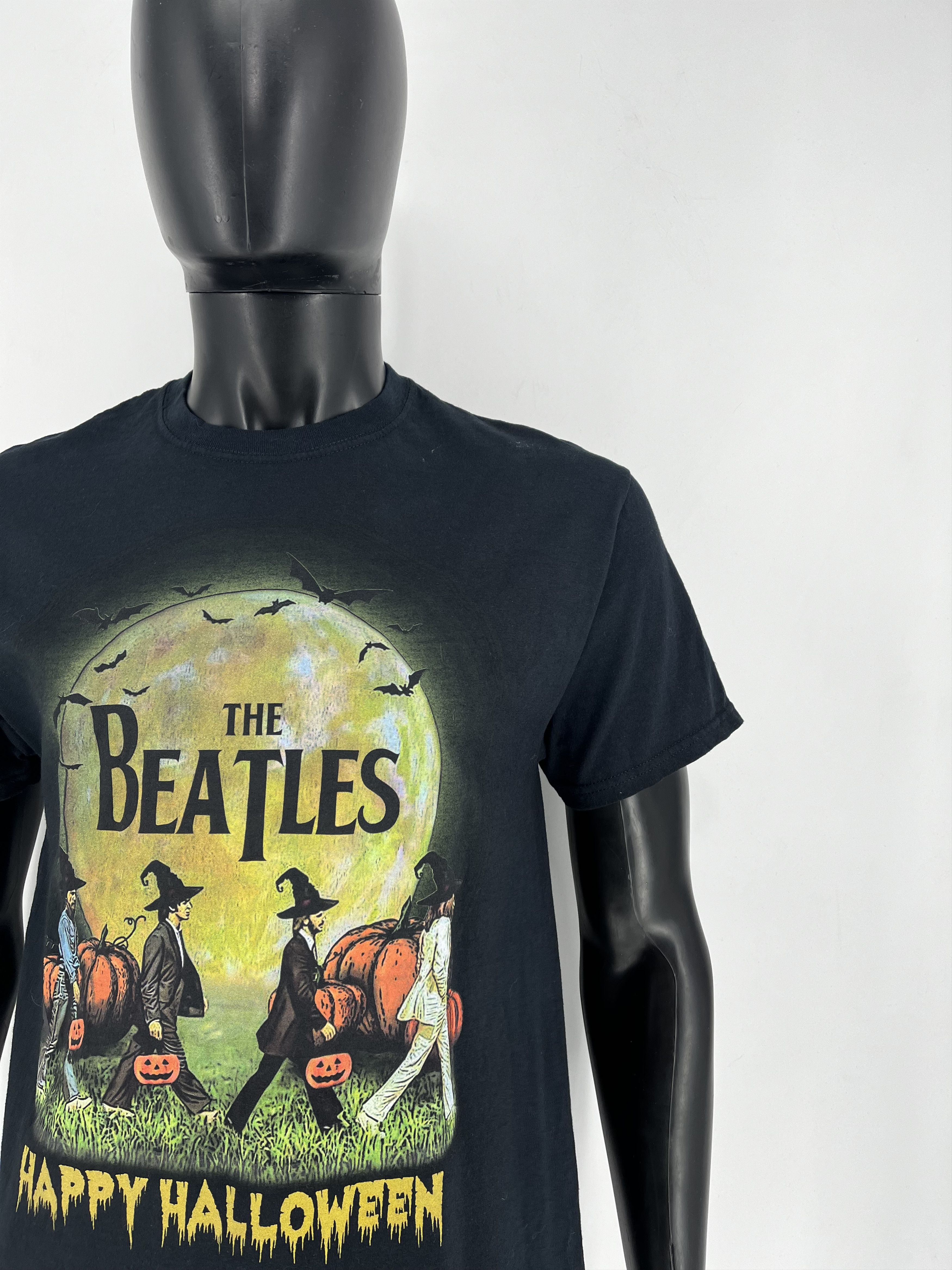 Band Tees × Vintage Vintage The Beatles Happy HalloweenThrashed Rock Streetwear Size US M / EU 48-50 / 2 - 7 Thumbnail