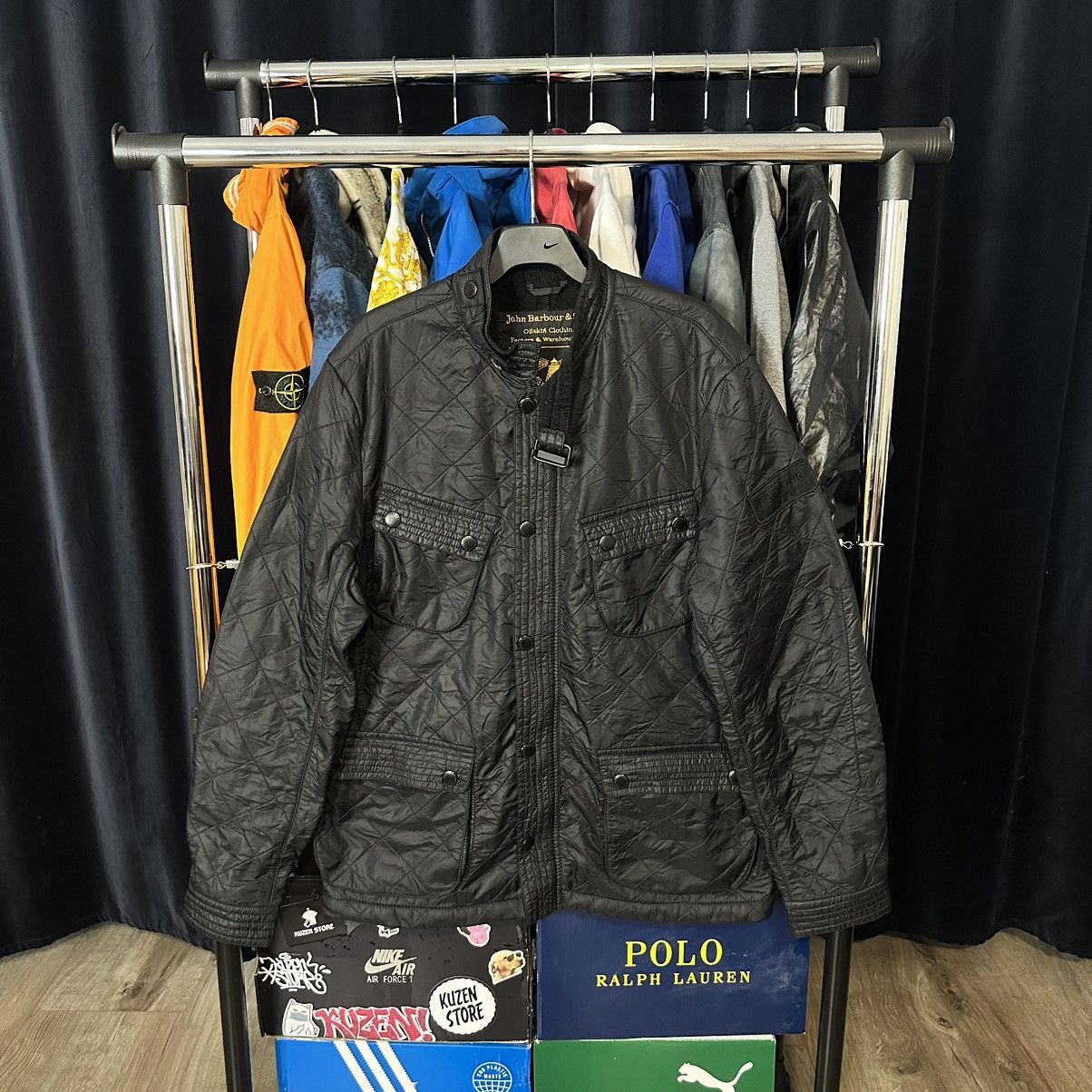 image of Barbour Men’S Limited Edition By Tokito Quilted Jacket in Black, Men's (Size Large)