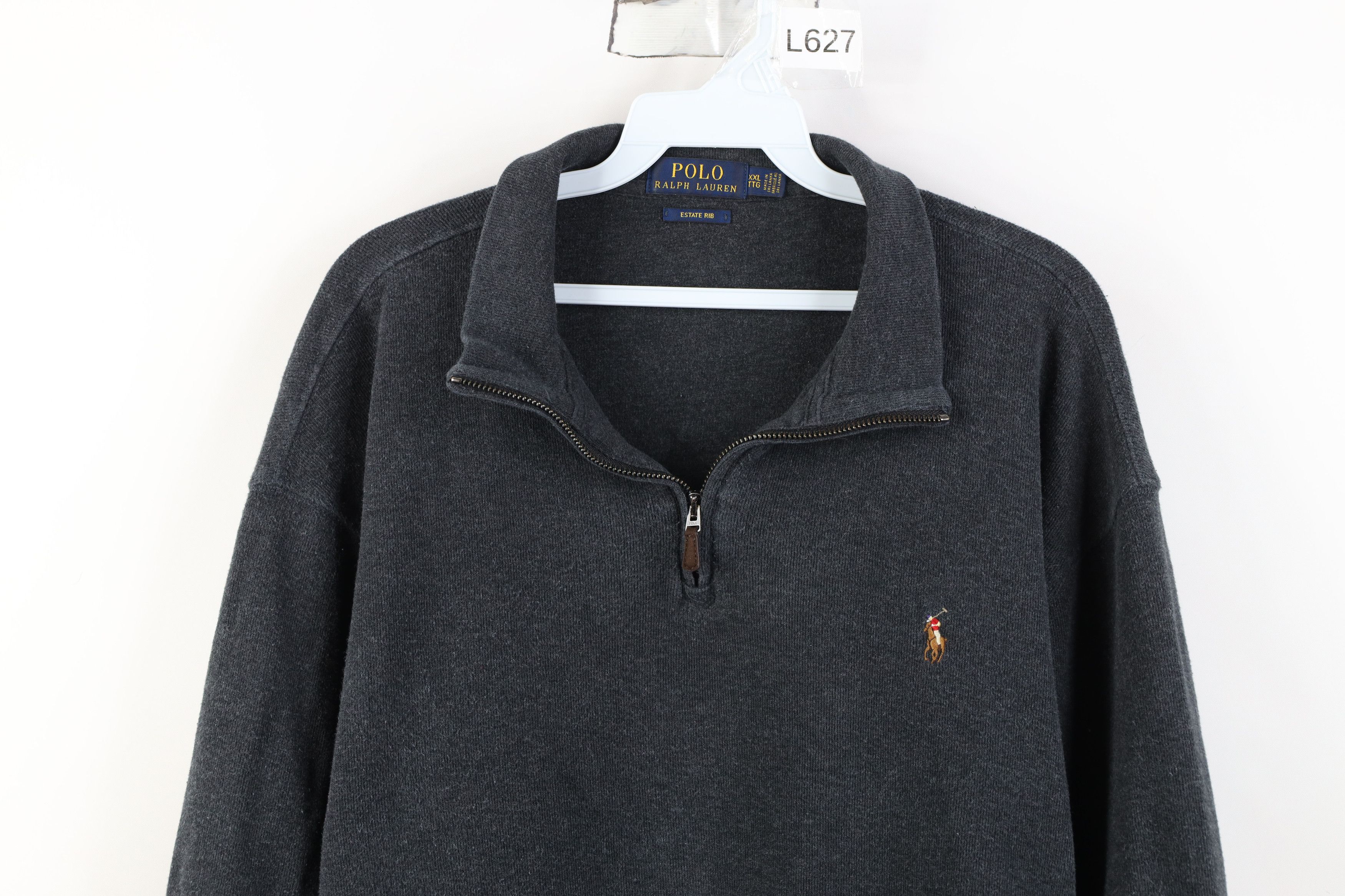Ralph Lauren Vintage Ralph Lauren Cotton Ribbed Knit 1/4 1/2 Zip Sweater Size US XXL / EU 58 / 5 - 2 Thumbnail