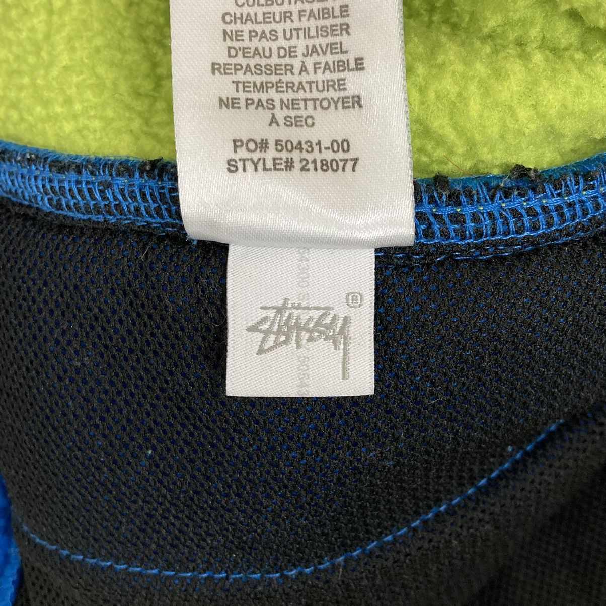 Stussy Crazy Y2K Stussy Diagonal Zipper Colorblock Fleece Jacket Size US S / EU 44-46 / 1 - 9 Thumbnail