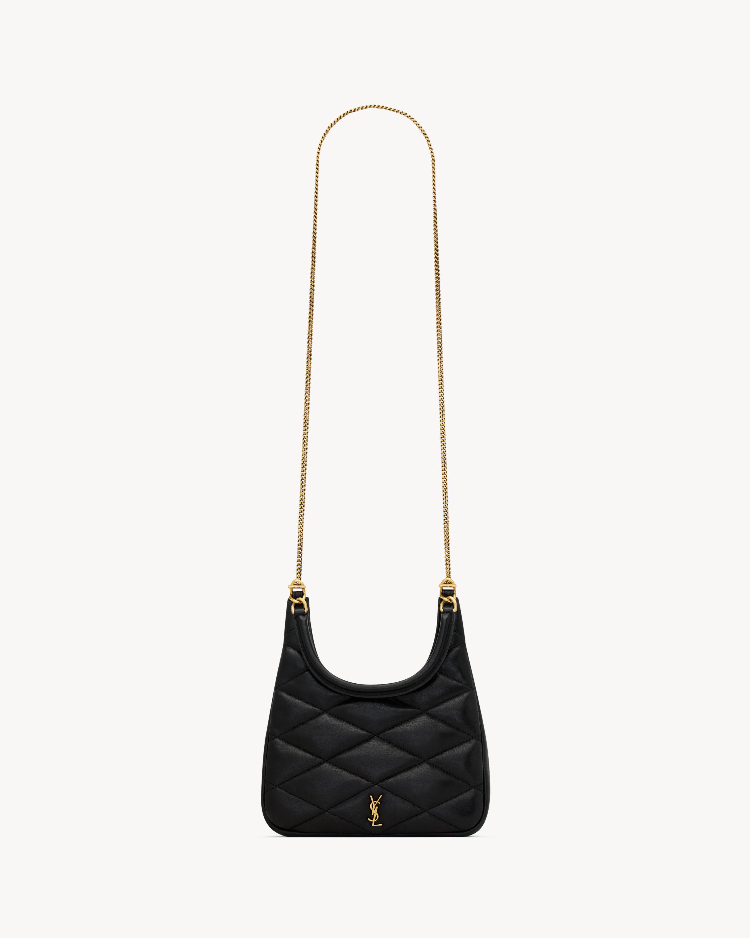 Saint Laurent Paris o1s1wg111125 Sade Hobo in Lambskin Bag in Black Size ONE SIZE - 4 Thumbnail