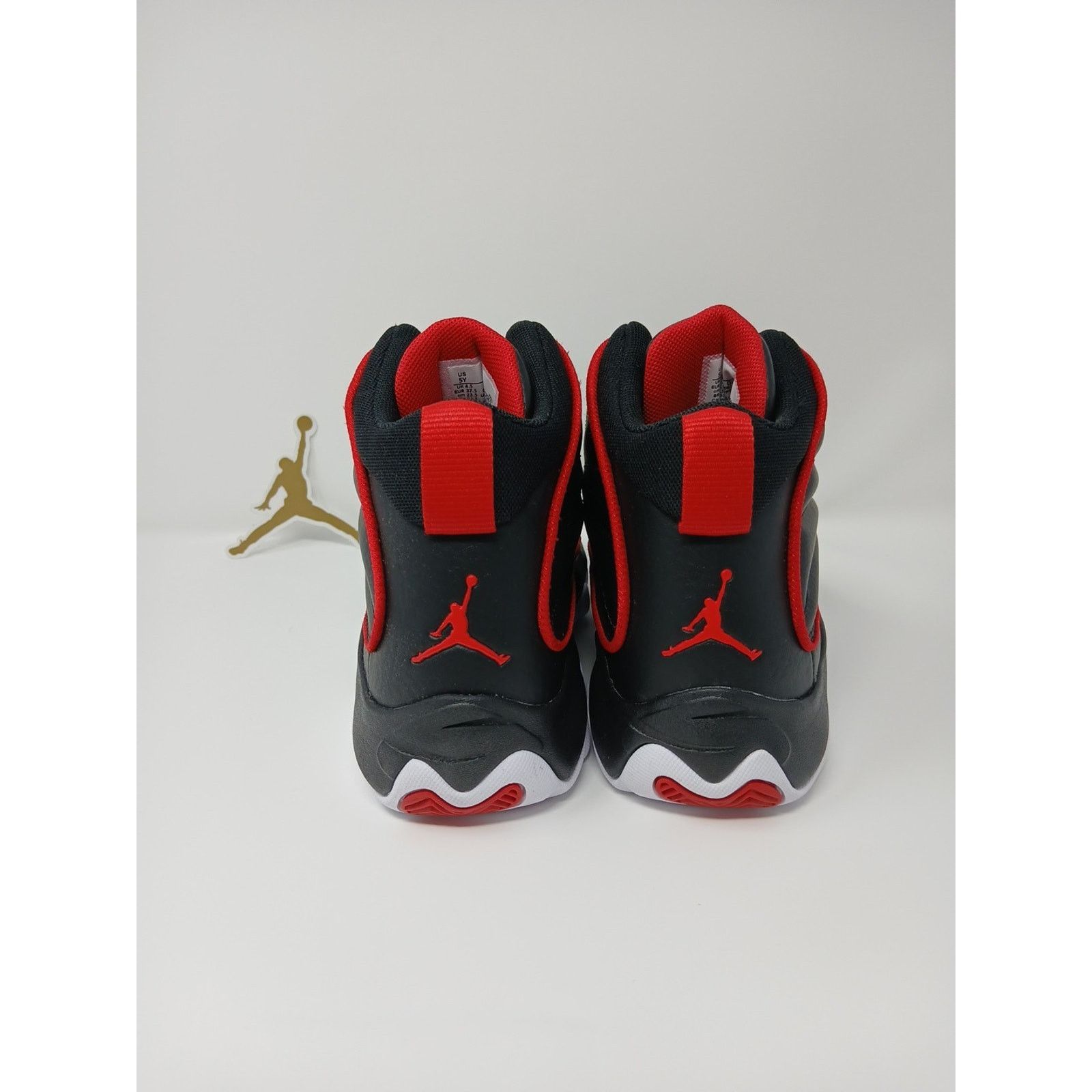 Jordan Brand Air Jordan Pro Strong Bred Black Sneakers, Size 5Y / 6.5W Size US 5 / EU 37 - 6 Thumbnail