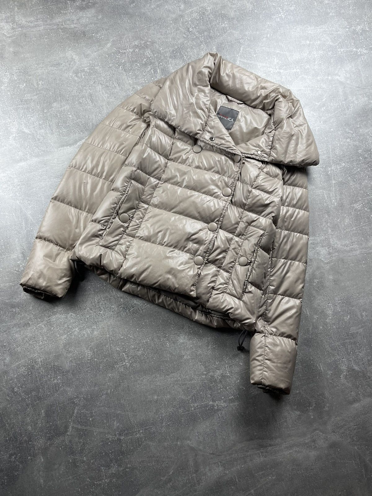 Duvetica Duvetica Lightweight Down Puffer Jacket Taupe Beige Size M / US 6-8 / IT 42-44 - 2 Thumbnail