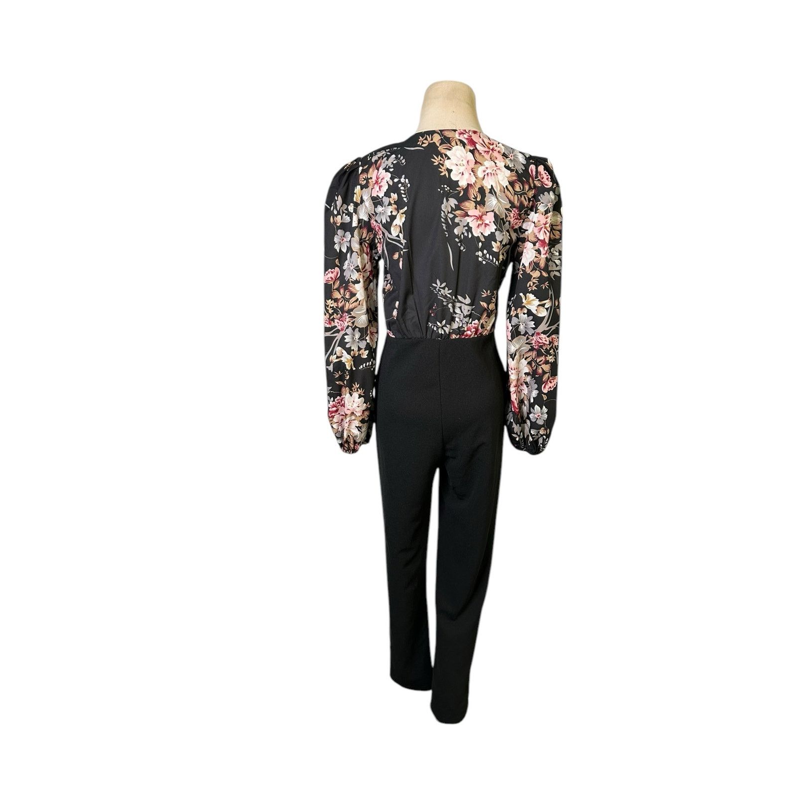 Shein Shein black floral long sleeves jumpsuit size XS Size 26" / US 2 / IT 38 - 17 Thumbnail