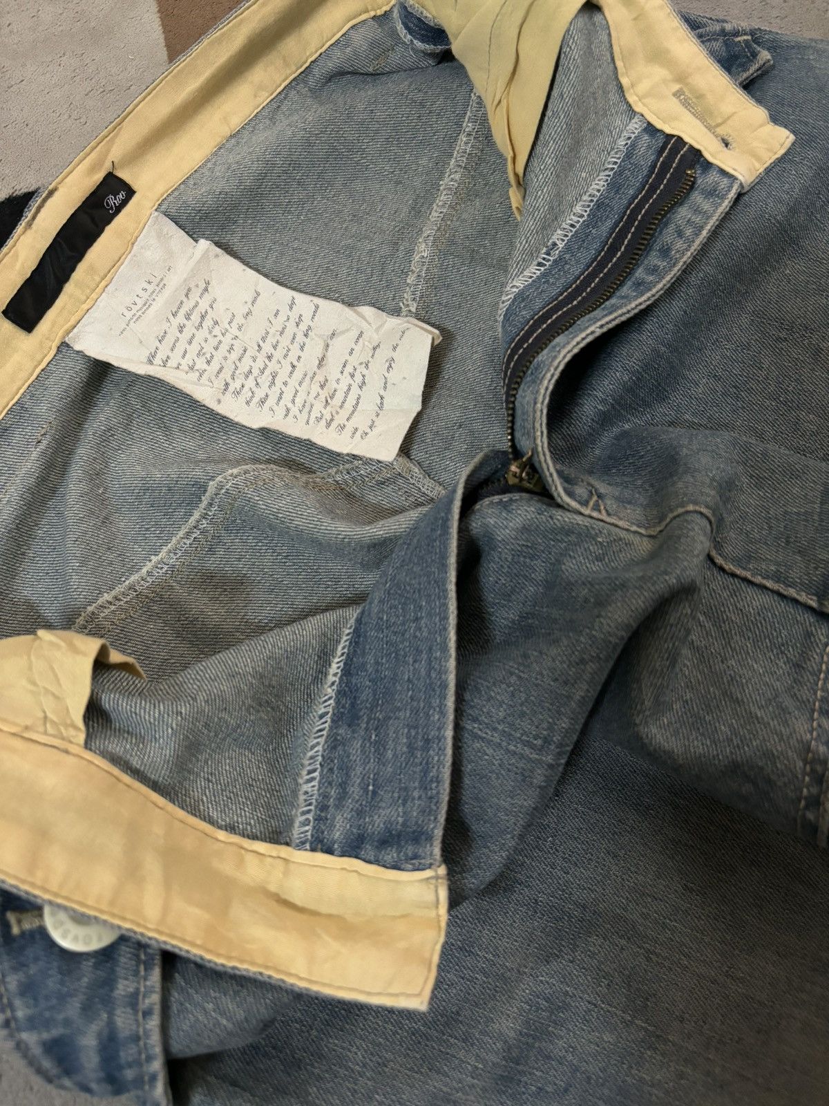 Other Y2K Japanese Rovtski Union Made Workwear Drop Crotch Jeans Size US 31 - 24 Thumbnail