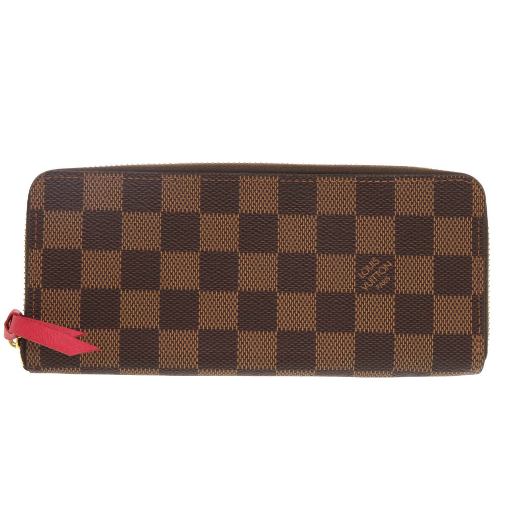 Louis Vuitton Like new Louis Vuitton Damier Portefeuille Clemence N60534 Canvas Brown Long Wallet LV 1228 Size ONE SIZE - 1 Thumbnail
