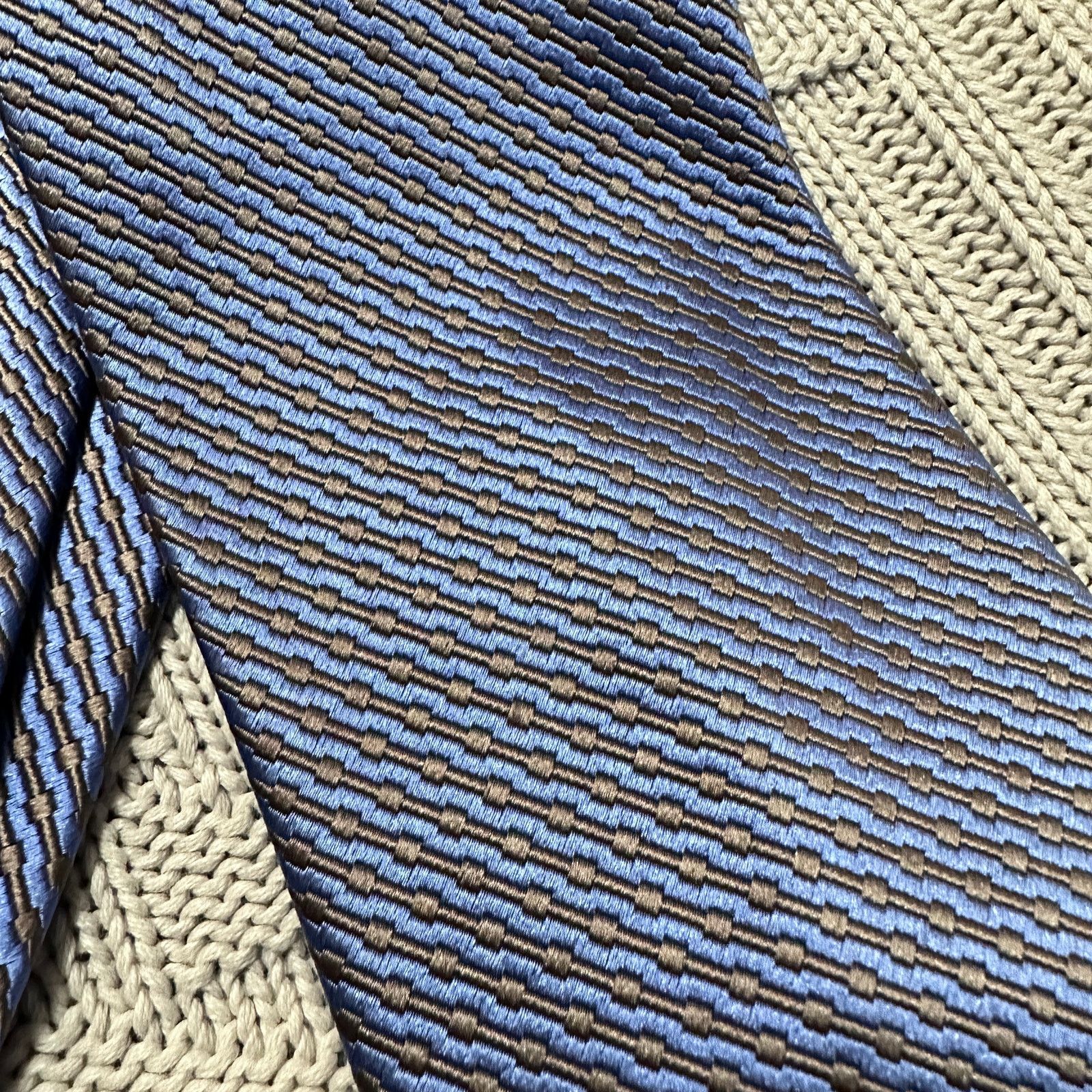Other Gene Meyer lilac and bronze striped silk tie Size ONE SIZE - 2 Thumbnail