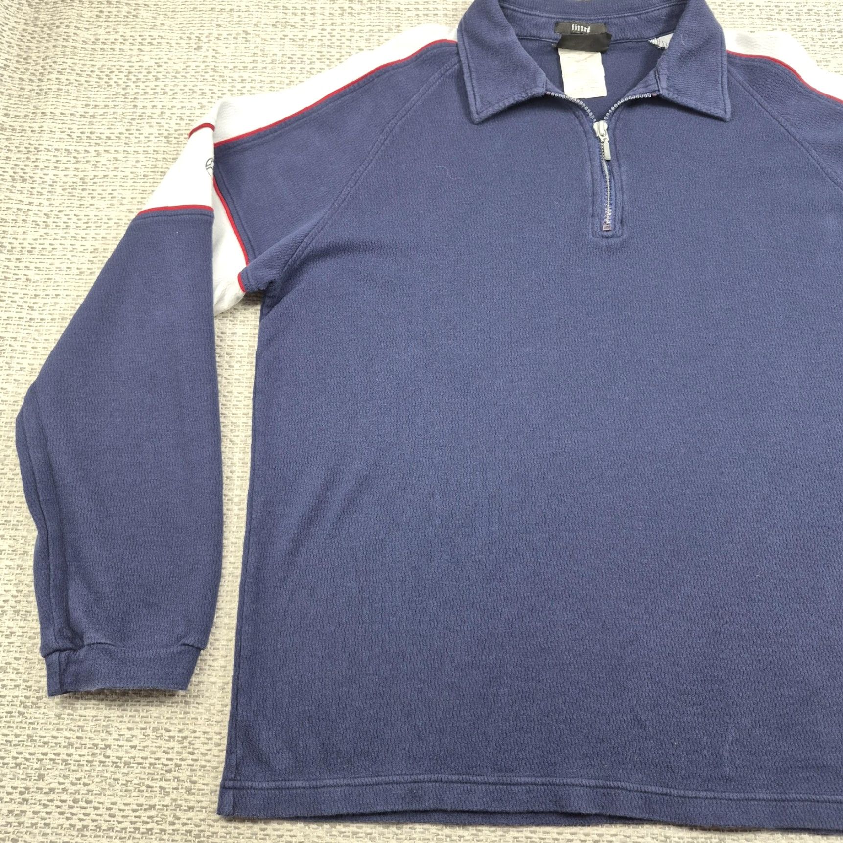 Vintage Rugby Polo Pullover Canterbury Mens XL Blue 1/4 Zip Fitted Long Sleeve Preppy Size US XL / EU 56 / 4 - 3 Thumbnail