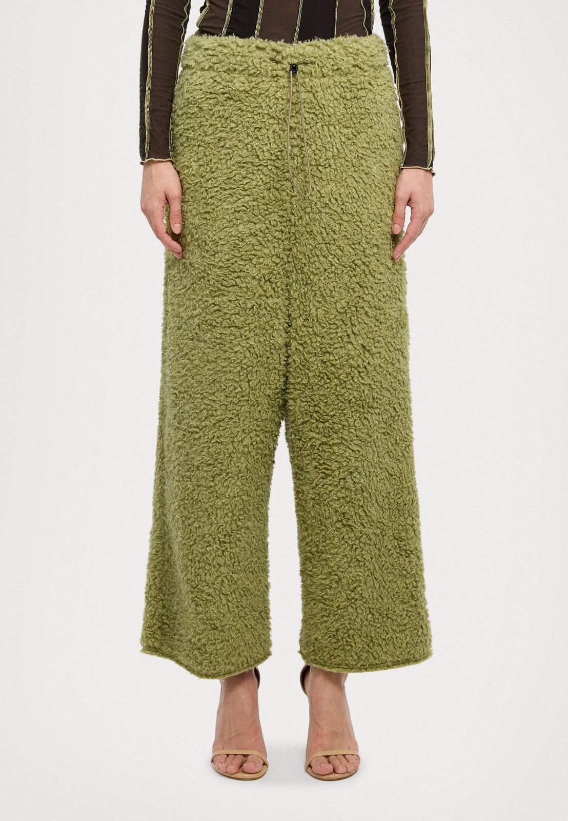 Maison Margiela MM6 MAISON MARGIELA Pants Teddy Green Size XXS Size 24" / US 00 / IT 34 - 1 Thumbnail