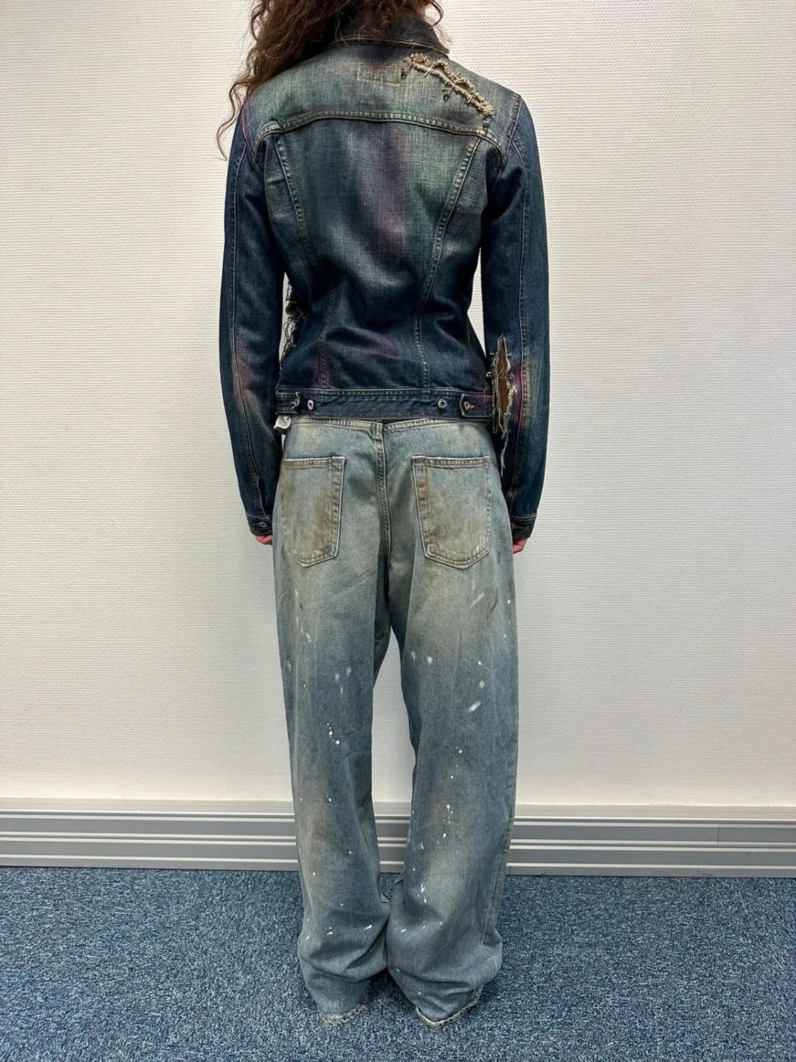 Dolce & Gabbana Dolce Gabbana SS2001 Pins Distressed Painted Denim Jacket Size S / US 4 / IT 40 - 7 Thumbnail
