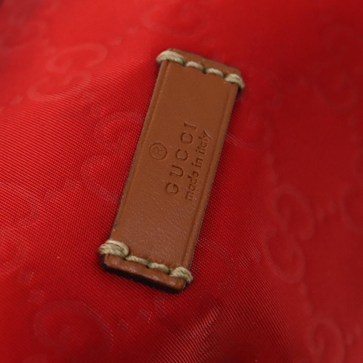Gucci GUCCI GG Canvas Tote Bag Nylon Red Gold Size ONE SIZE - 14 Thumbnail