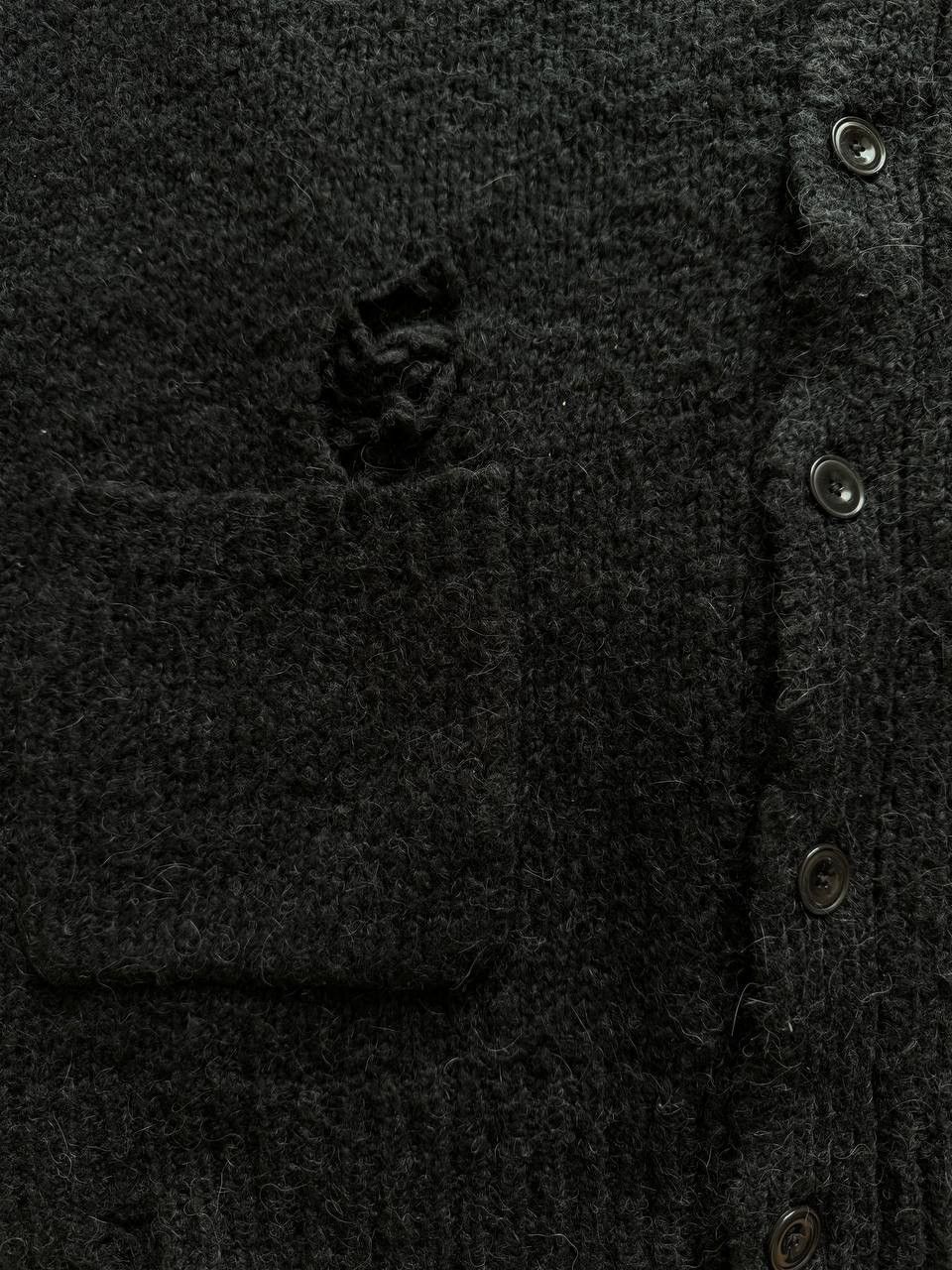 Japanese Brand 🔥🔥 Number (N)ine Distressed Alpaca Knit Cardigan Size US L / EU 52-54 / 3 - 4 Thumbnail