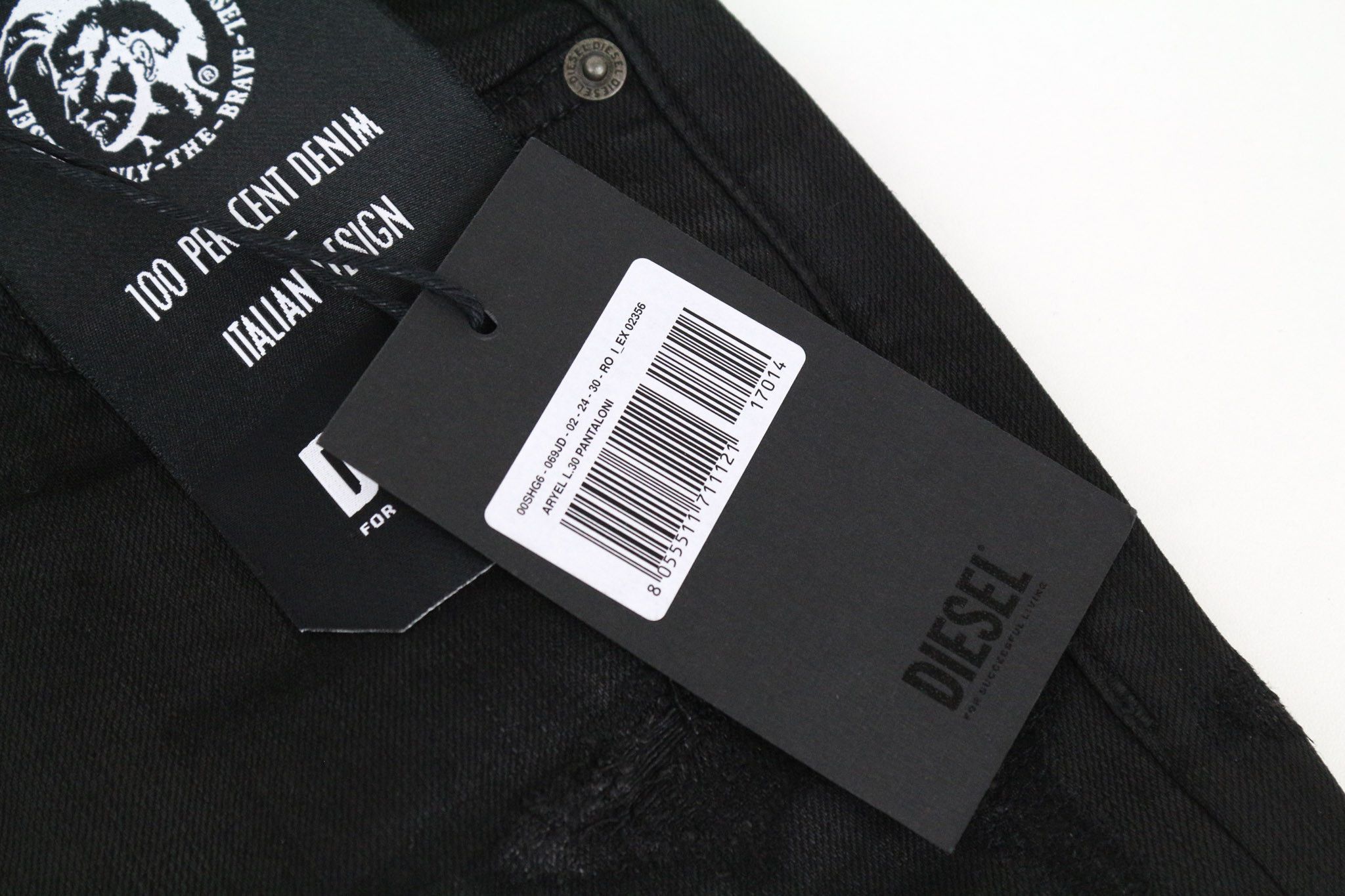 Diesel ARYEL 069JD W24/L30 Black Stretch Buttoned Jeans 69901 Size 24" / US 00 / IT 34 - 4 Thumbnail