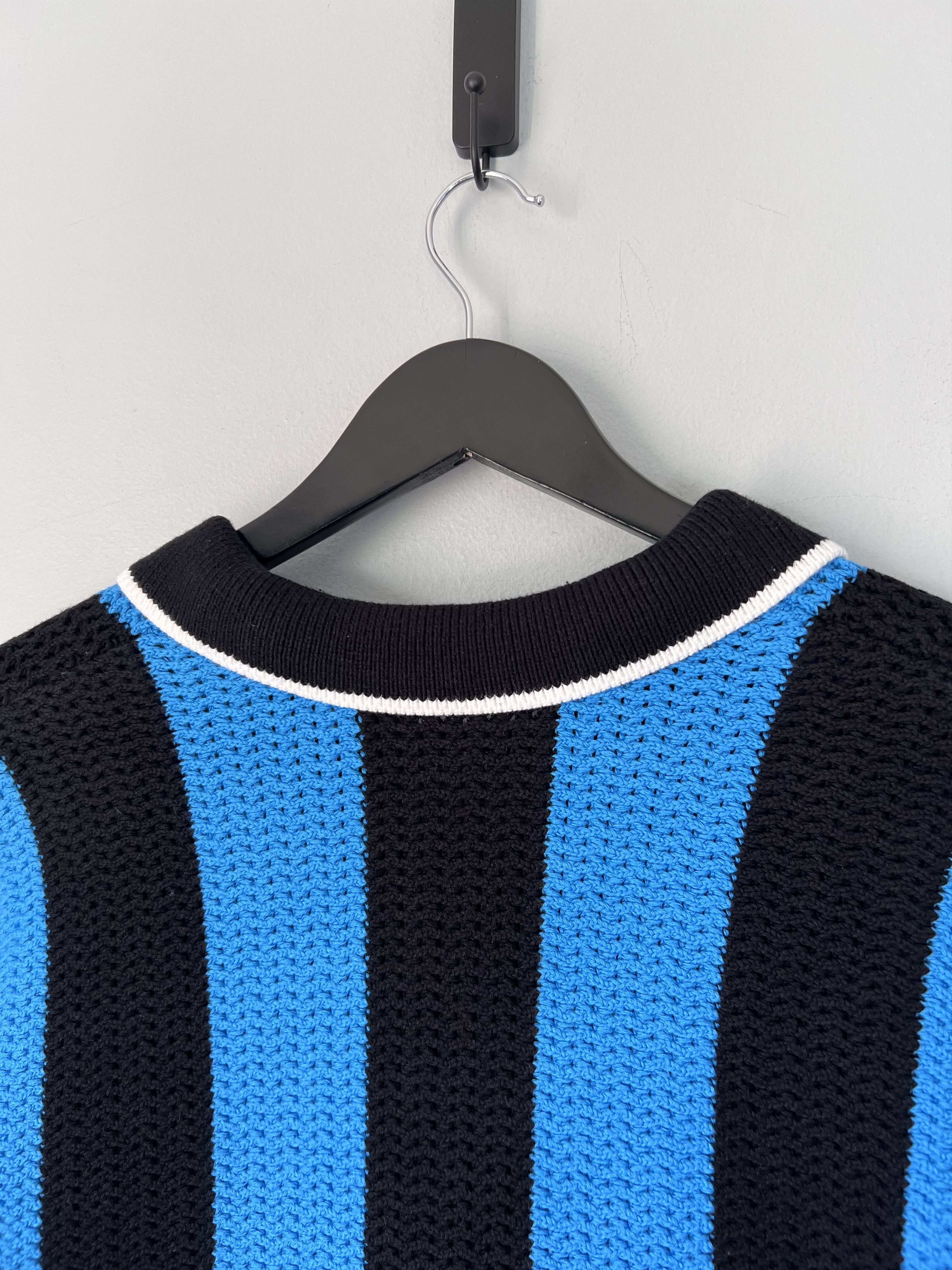 Aime Leon Dore Aime Leon Dore Long Sleeve Knit Soccer Jersey in Black Blue Size US M / EU 48-50 / 2 - 5 Thumbnail