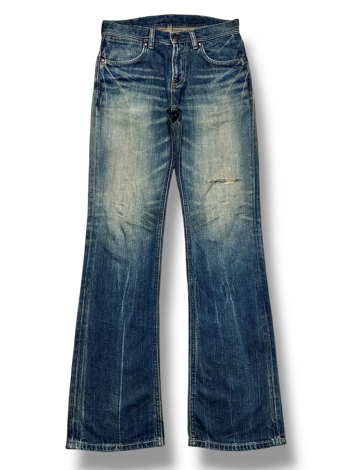 Wrangler Wrangler Vintage Rare Drop Design With Flare and Faded Wash Size US 31 - 1 Thumbnail