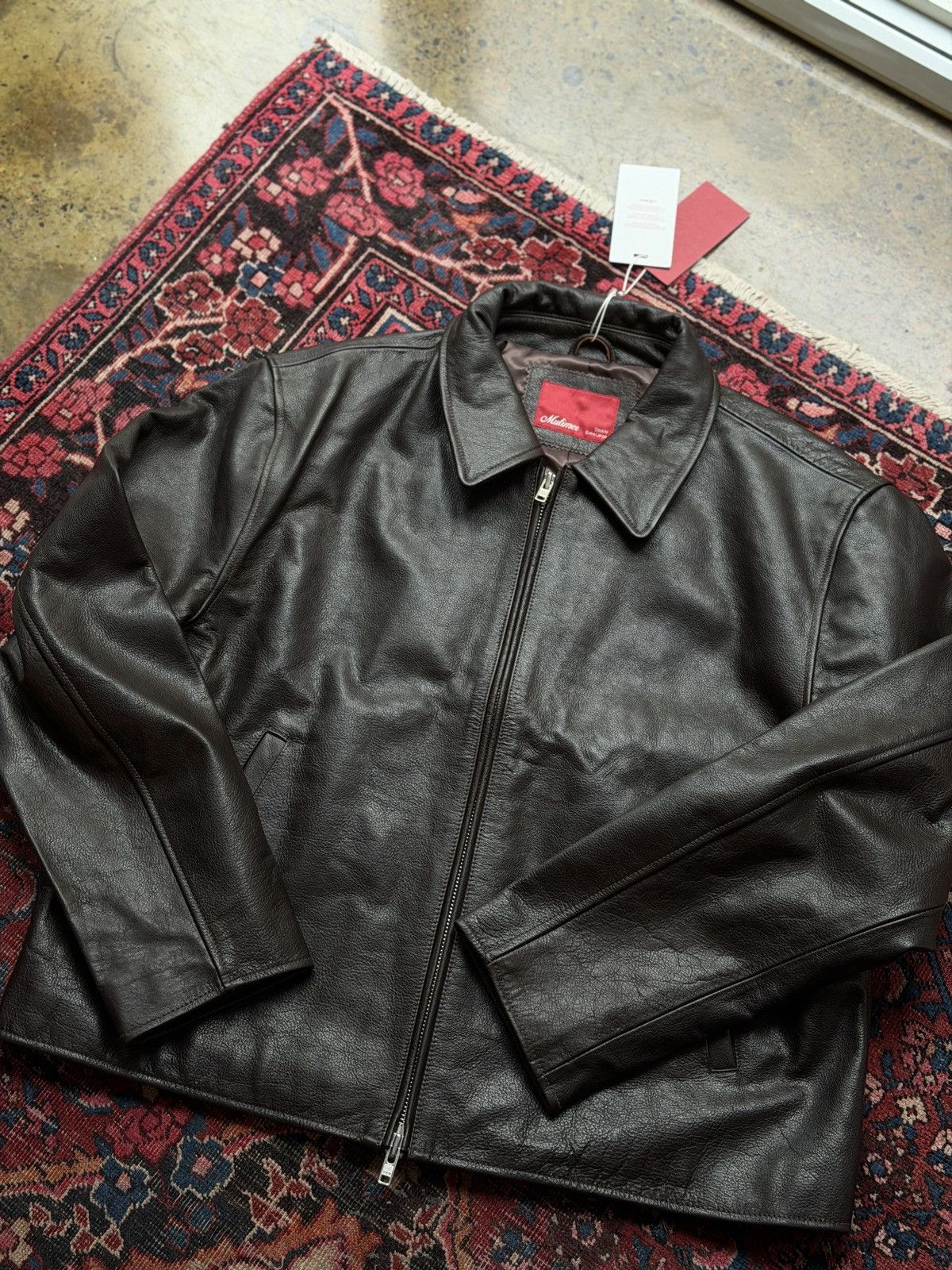 Mutimer Mutimer aged heavy wash Leather Jacket | Grailed