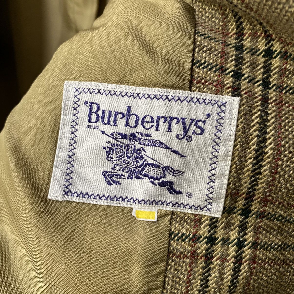 Burberry Burberrys Brown Plaid Double-Breasted Blazer Size L / US 10 / IT 46 - 10 Thumbnail