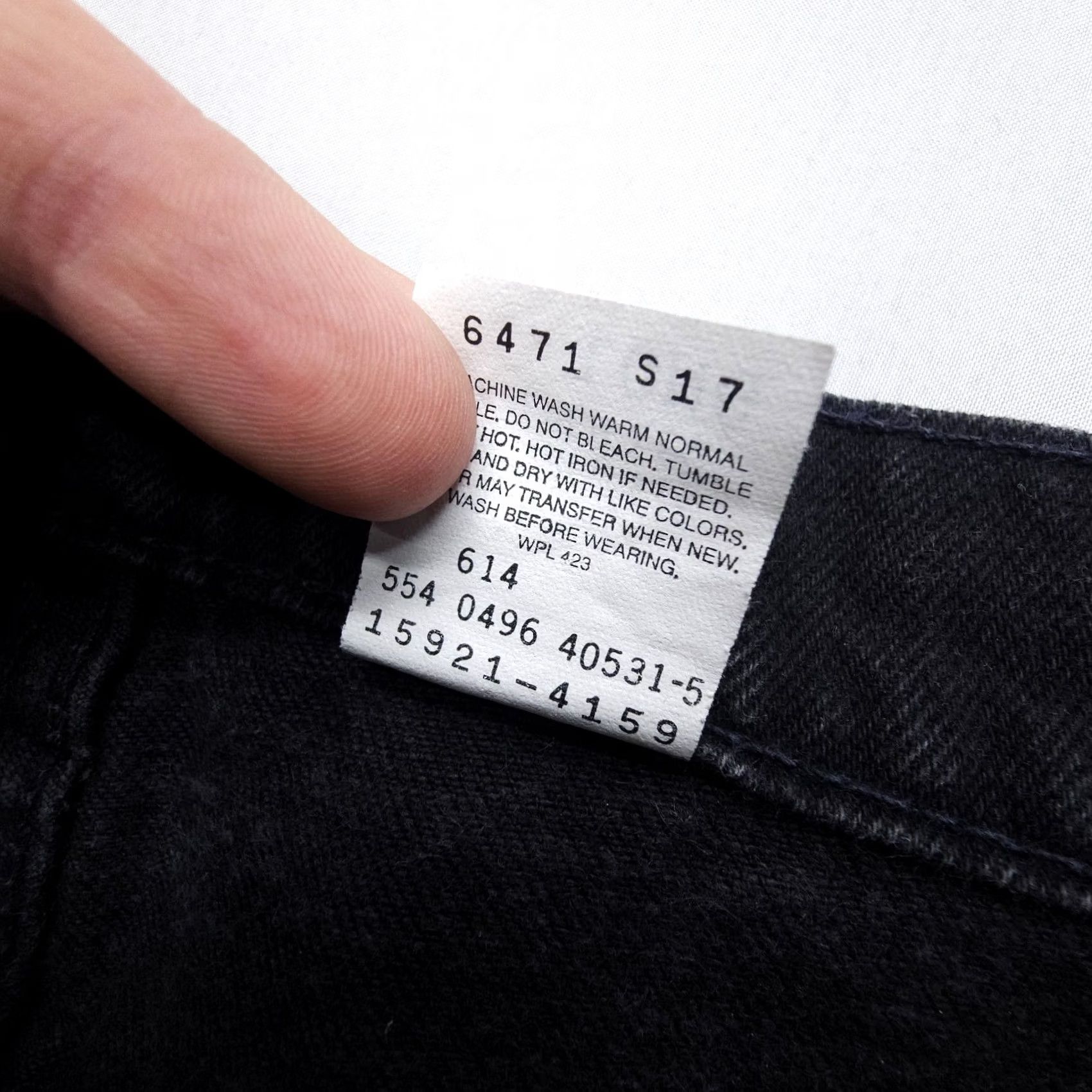 Levi's VINTAGE Levi's Jeans Womens 12 Long Black 90s USA 921 Tapered Orange Tab 5-Pocket Denim Size 34" / US 12 / IT 48 - 5 Thumbnail
