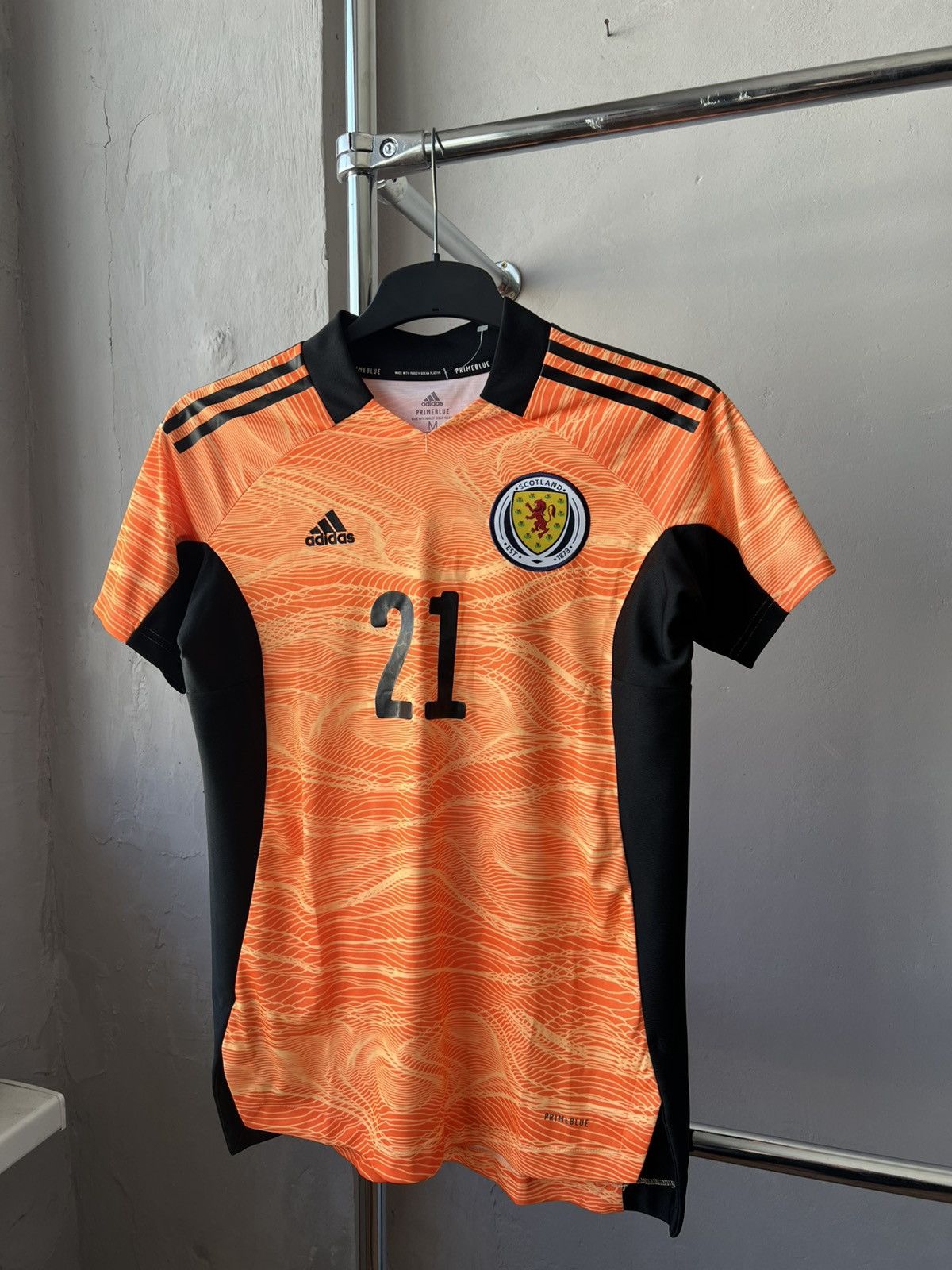 Adidas 2021 SCOTLAND #21 CUMINGS PLAYER ISSUED SOCCER JERSEY SHIRT Size M / US 6-8 / IT 42-44 - 3 Thumbnail