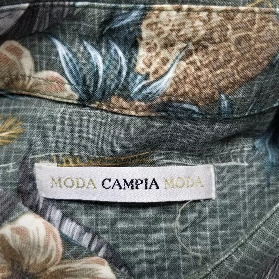 Campia Moda Campia Moda Shirt Men Medium Floral Hawaiian Button Up Rayon Size US M / EU 48-50 / 2 - 6 Thumbnail