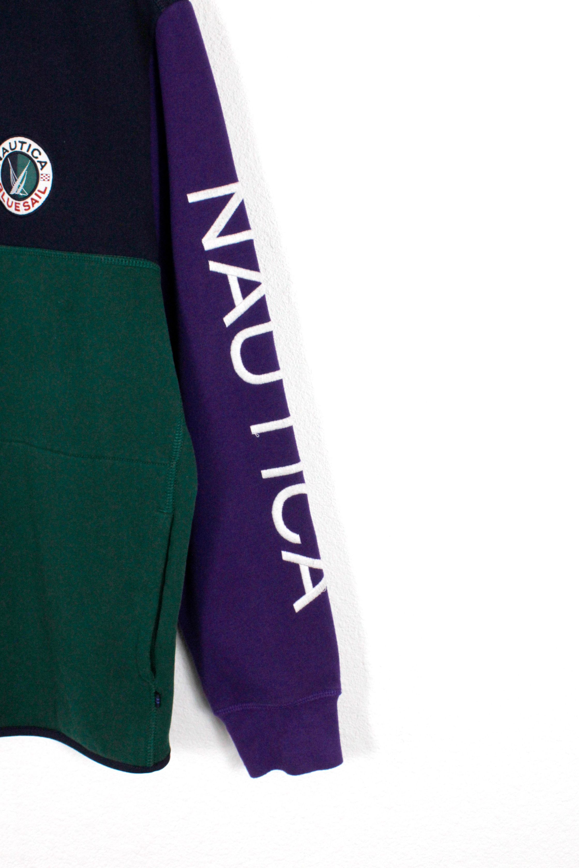 Nautica × Vintage Nautica Blue Sail Logo Pullover Zip Sweat Y2K Sport Size US L / EU 52-54 / 3 - 2 Thumbnail