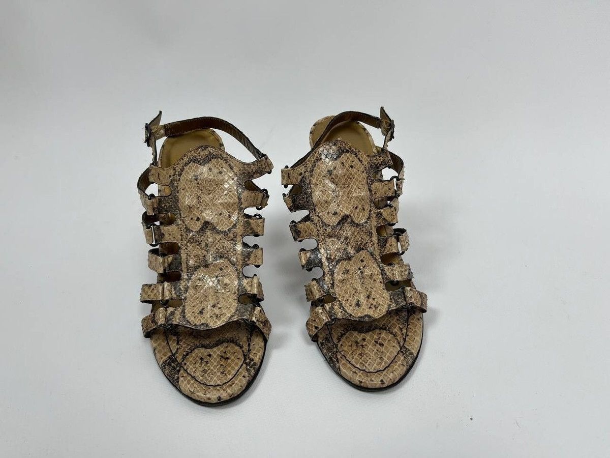 Bottega Veneta Authentic Bottega Veneta Python Snakeskin Cage Shoes Size 39 Size US 9 / IT 39 - 3 Thumbnail