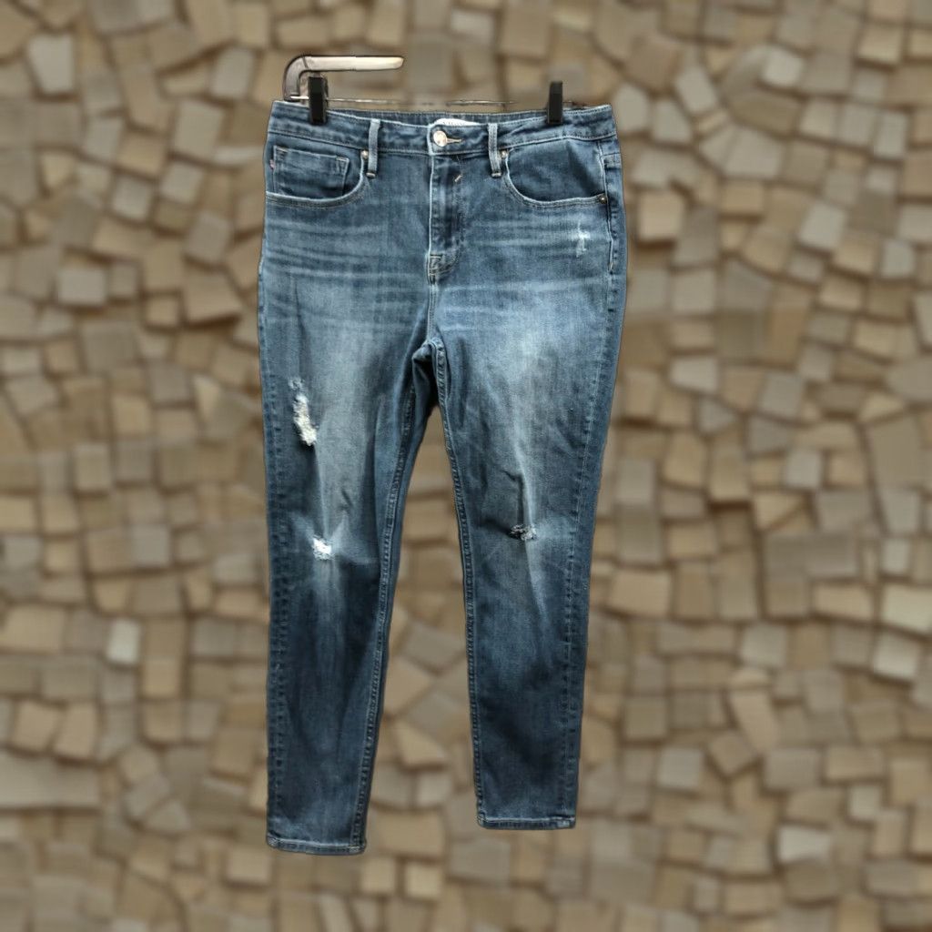 Vintage VIGOSS Marley Skinny Jeans Size 31 Womens Mid Rise Medium Wash Blue Denim Jeans Women Slim 5-Pocket Vintage No?? Size 24" / US 00 / IT 34 - 1 Thumbnail