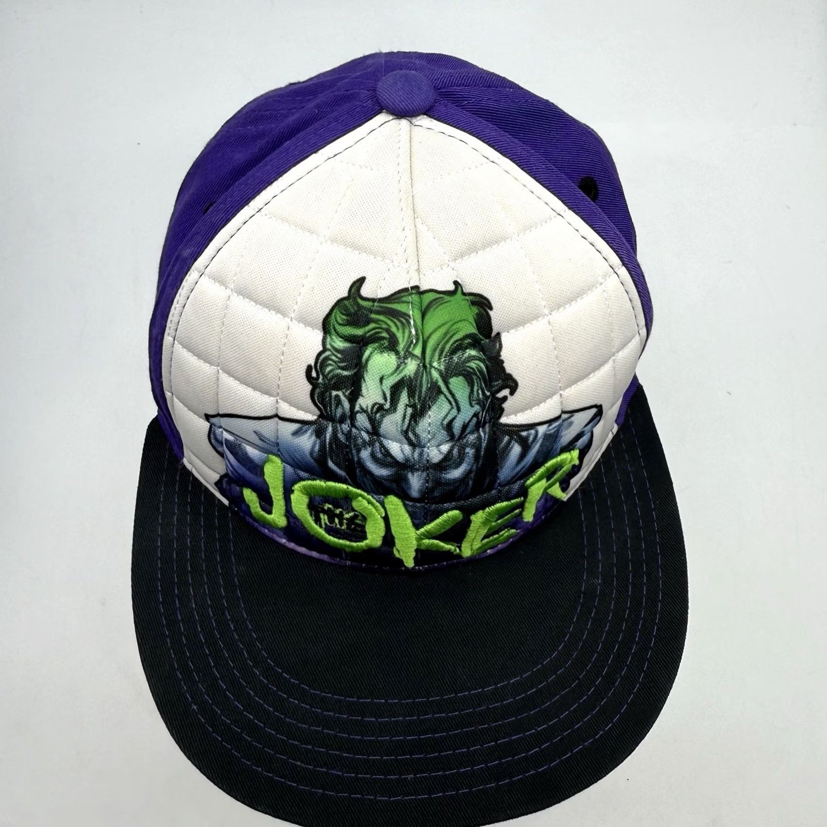 DC Comics DC Comics THE JOKER Snapback Hat Cap Logo Warner Bros WB Purple White Green Cap Adjustable Men Multicolor Casual Baseball Style Logo Mens Size ONE SIZE - 5 Thumbnail