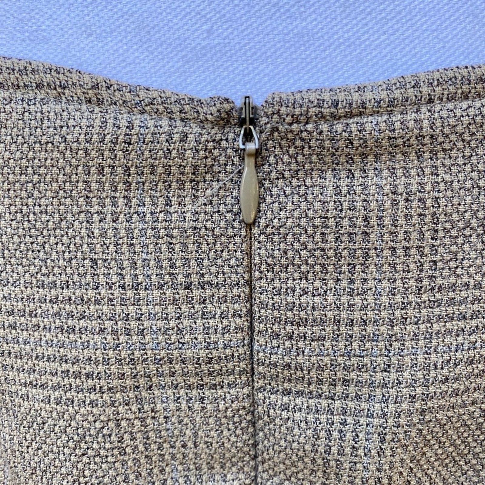 The Unbranded Brand Vintage Pleated Wool Pencil Skirt Sz 12 Size 34" / US 12 / IT 48 - 4 Thumbnail