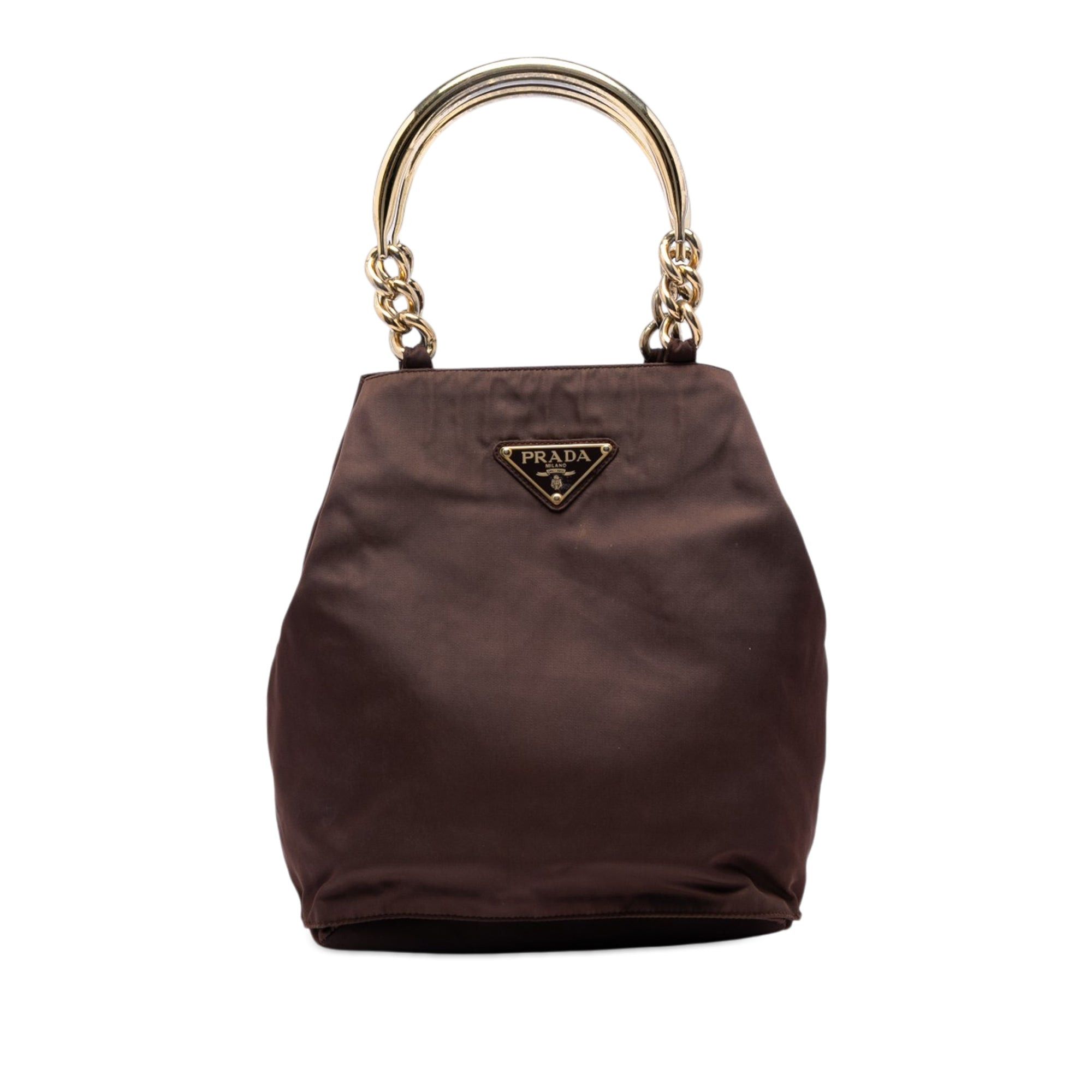 Prada Tessuto Metal Handle Bag Size ONE SIZE - 1 Thumbnail