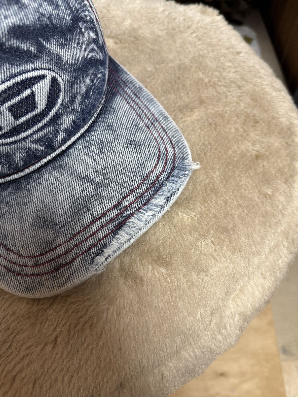 Diesel Avant Garde Diesel D Logo Distressed Washed Denim Cap Size ONE SIZE - 5 Thumbnail