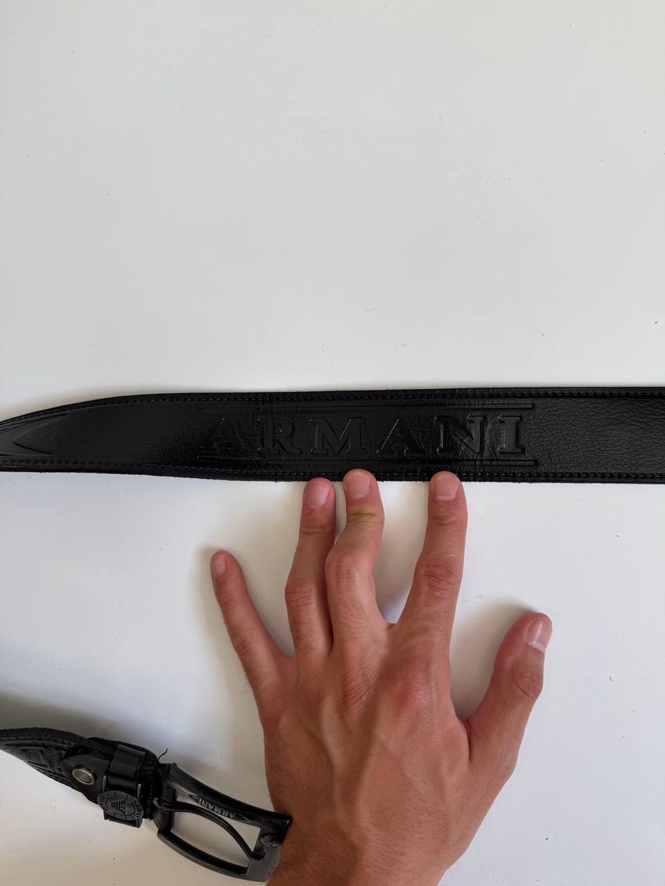 Armani Vintage Belts Armani big logo GA OS 122 cm Size ONE SIZE - 4 Thumbnail