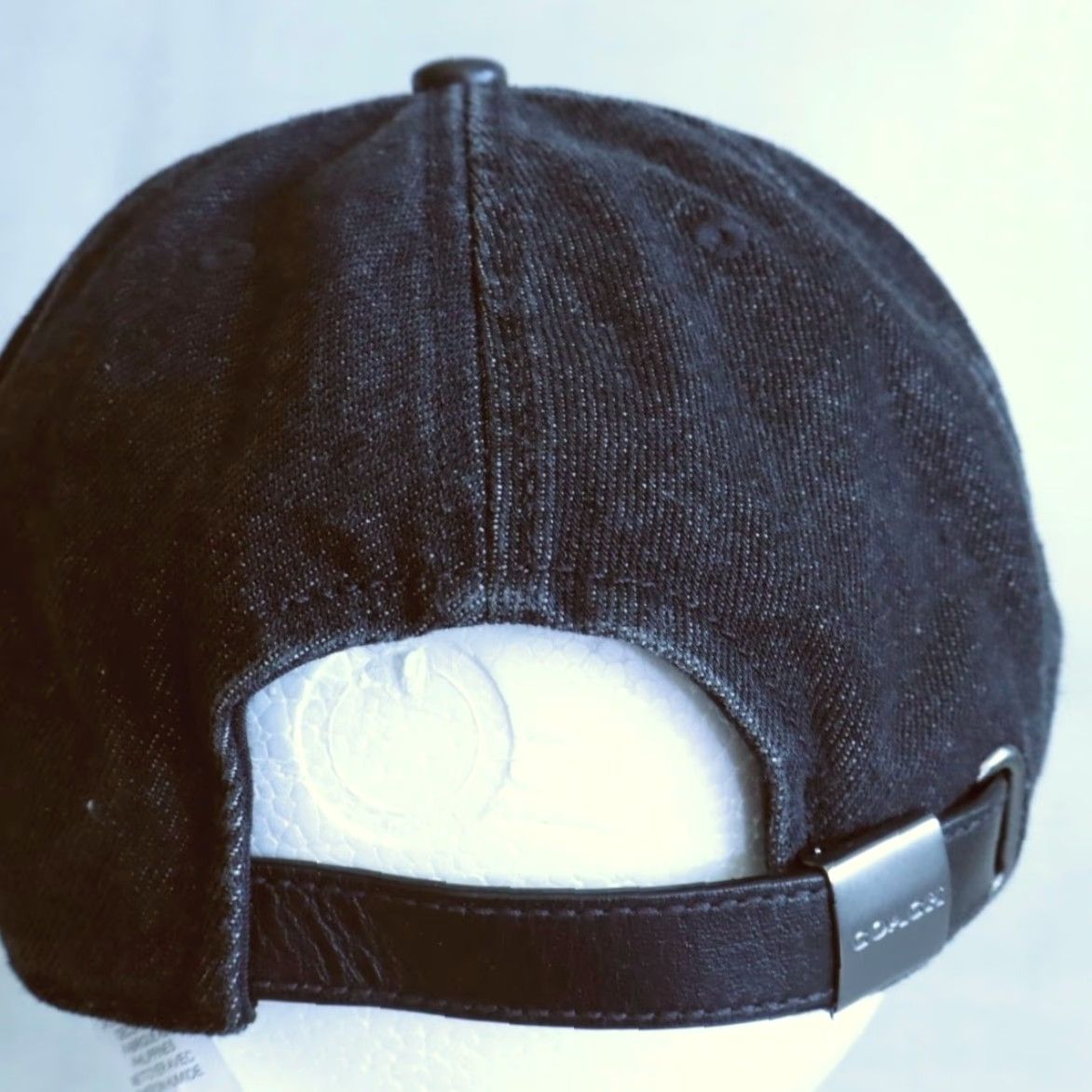 Coach Coach Baseball Hat Men's ML Leather Brim Black Denim Sig C Size ONE SIZE - 4 Thumbnail