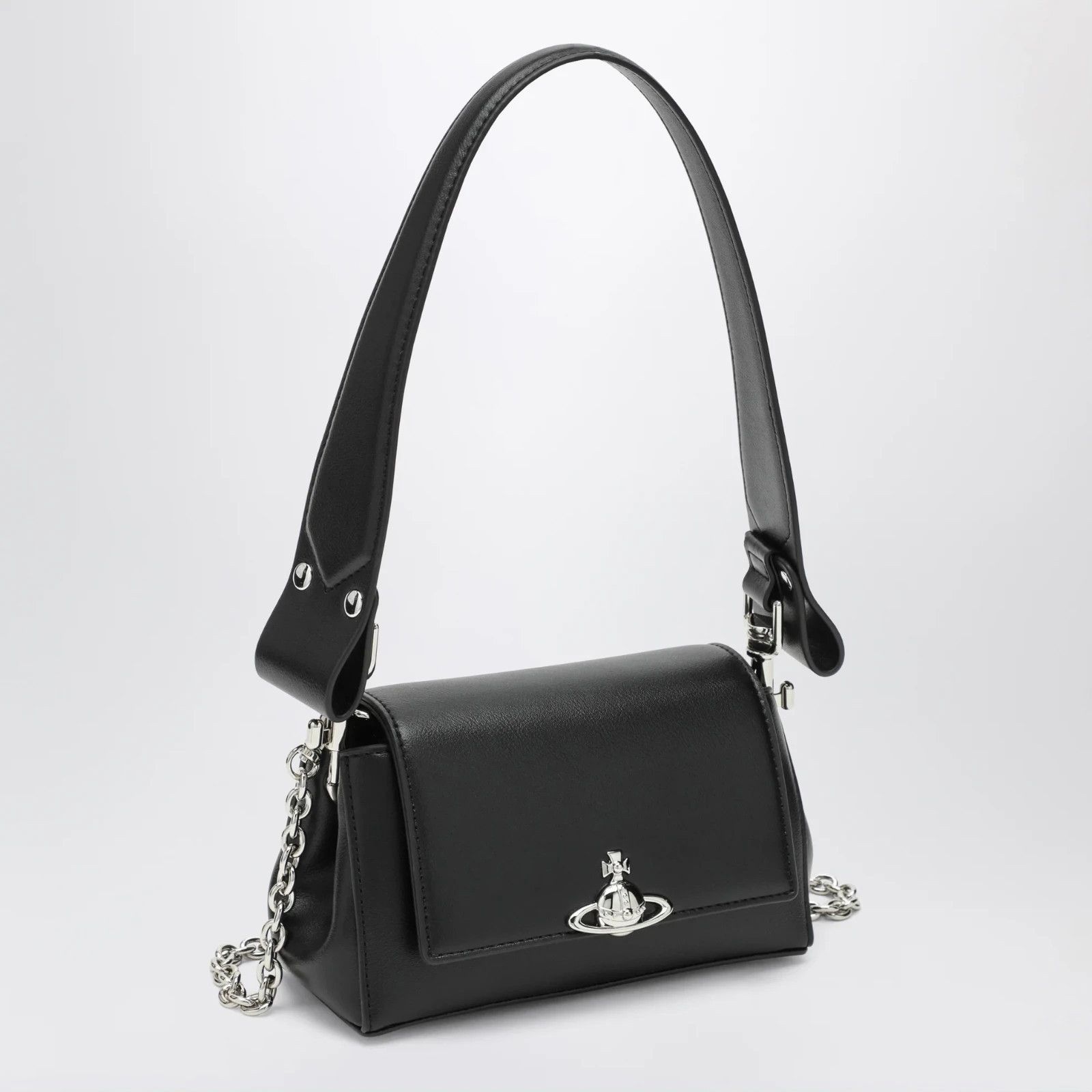 Vivienne Westwood VIVIENNE WESTWOOD Hazel Small Black Faux Leather Shoulder Ba Size ONE SIZE - 2 Thumbnail