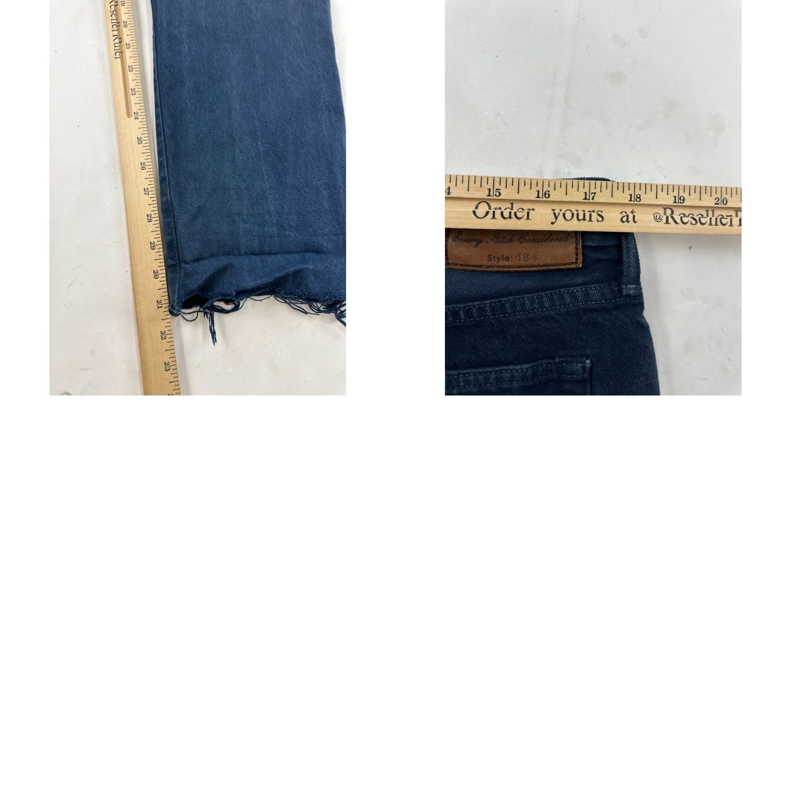 J.Crew J.Crew Jeans Men 34x34 Denim Mid Rise Straight Leg Frayed Hem Blue 5-Pocket Dark Wash Casual Preppy Mens Size US 34 / EU 50 - 8 Thumbnail
