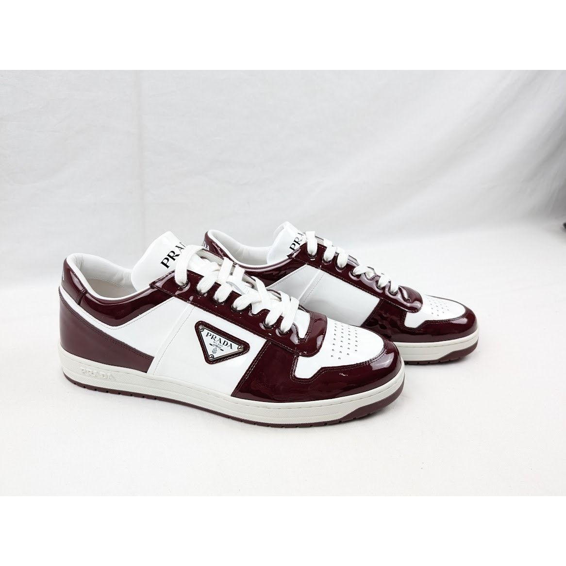 Prada o1rshd1 Low top Sneakers in Bordeaux/Bianco Size US 11.5 / EU 44-45 - 1 Thumbnail