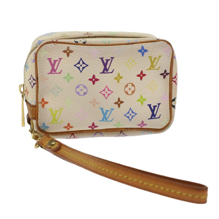 LOUIS VUITTON TROUSSE WAPITY White Multicolor Monogram Pouch Bag White